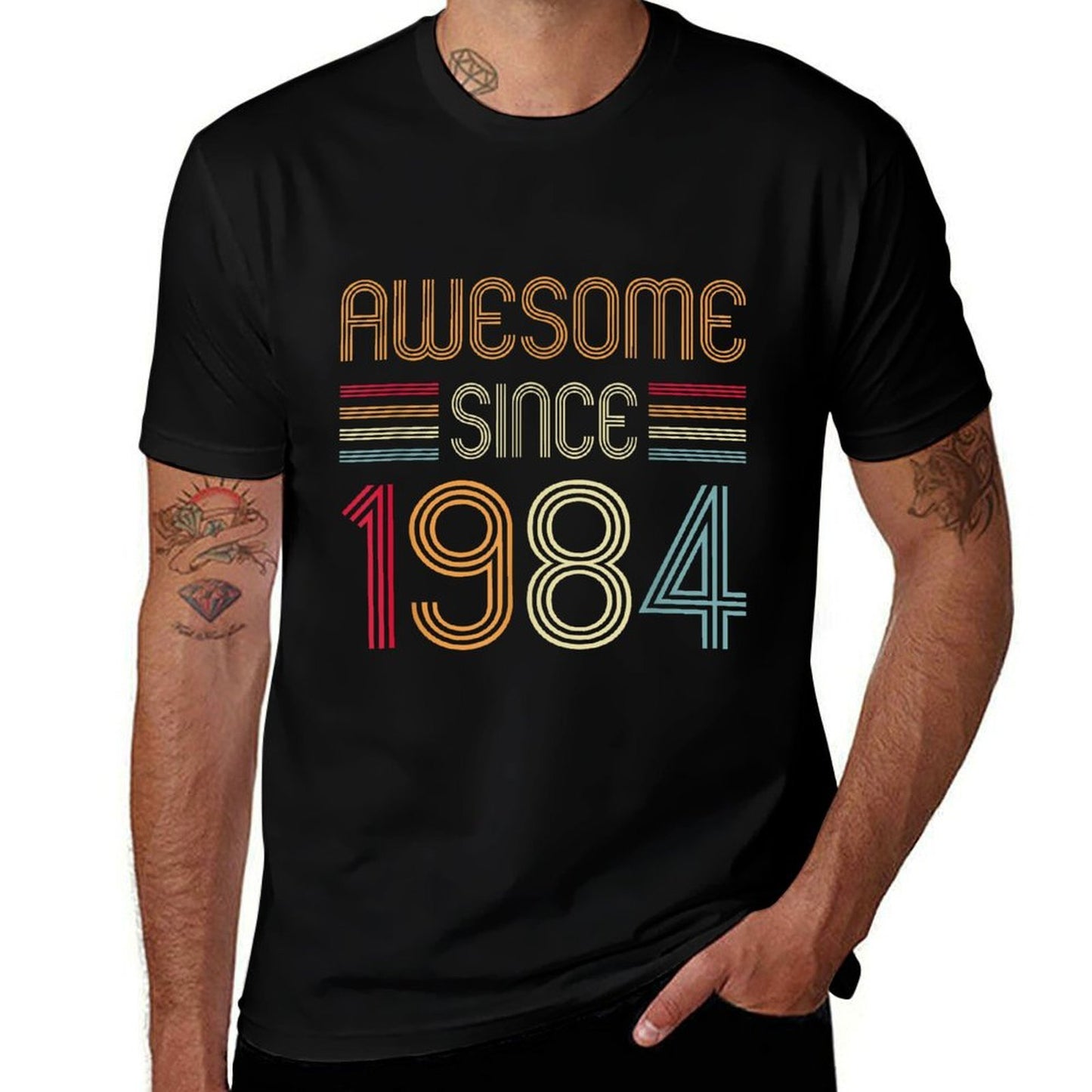 41 Year Old Awesome Since 1984 41st Birthday Vintage 1984 Oversized Silhouette T-Shirt