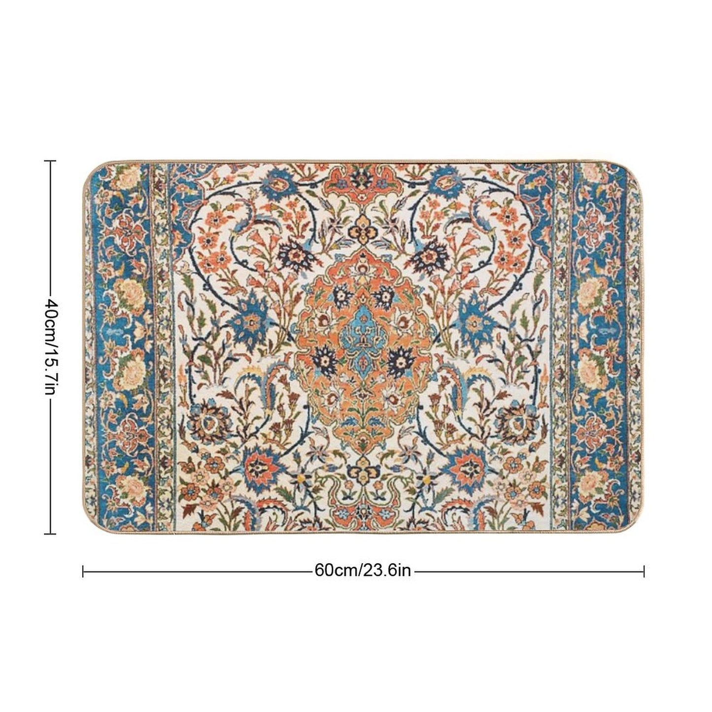 Isfahan Antique Central Persian Carpet Print Easy To Clean Bath Mat