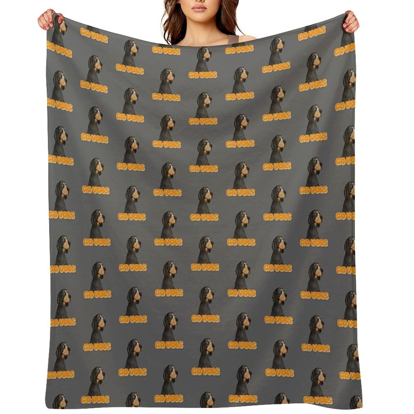 Smokey Dog Drawing Quick-dry Throw Blanket