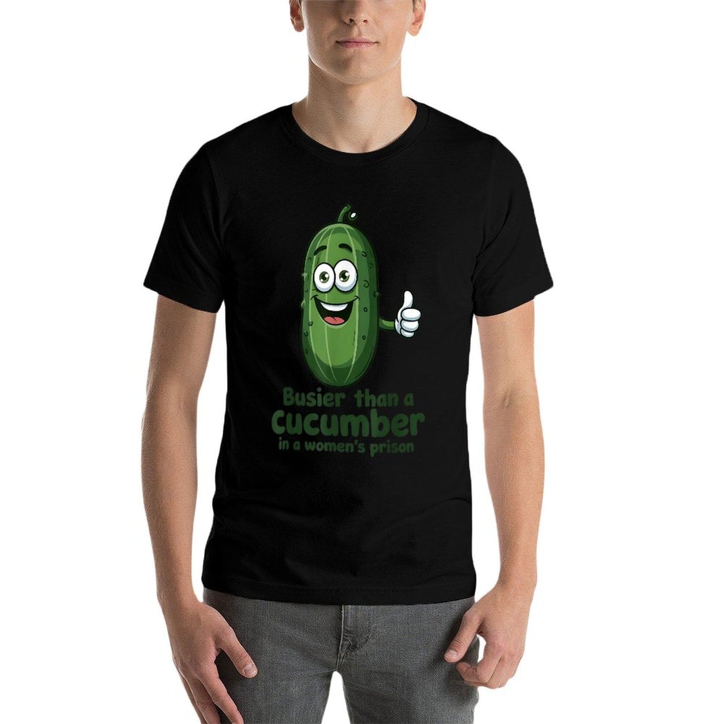 Funny Cucumber Womens Prison Adult Inappropriate Graphic Breathable T-Shirt