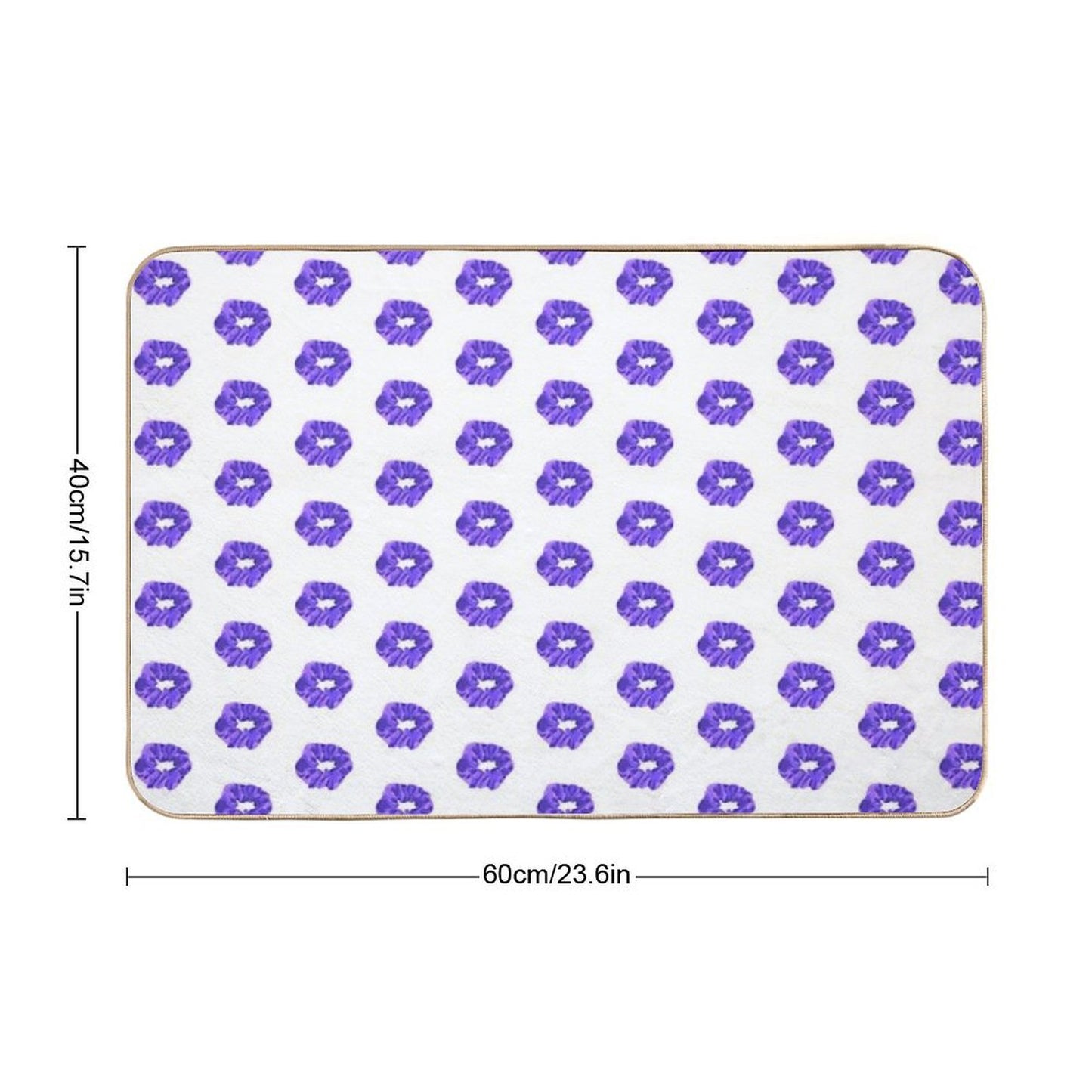 Purple Scrunch Easy Maintenance Bath Mat
