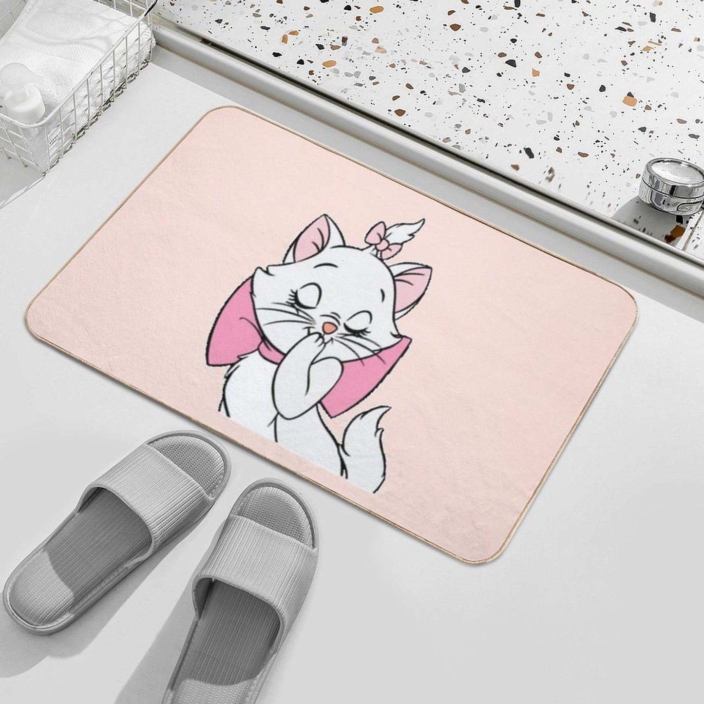Marie Cute Aristocats. Beautiful Kitty. Cartoon Cat Teehee High-Traffic Bath Mat