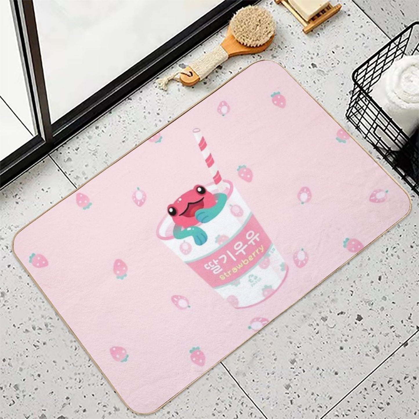 Strawberry Poison Milk 2 Easy Maintenance Bath Mat