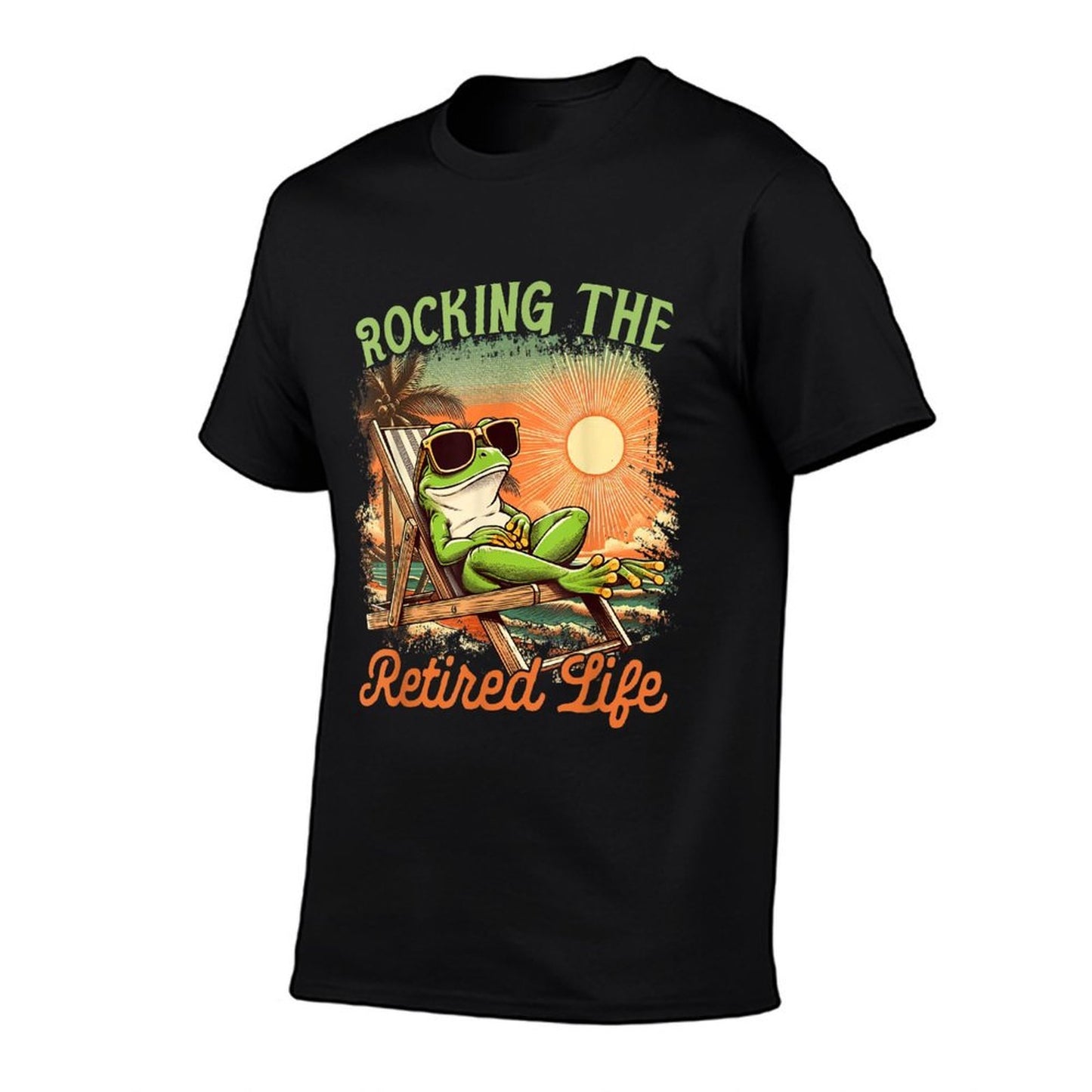 Retired Coworker Frog Retirement Rocking The Retired Life Stretchy T-Shirt