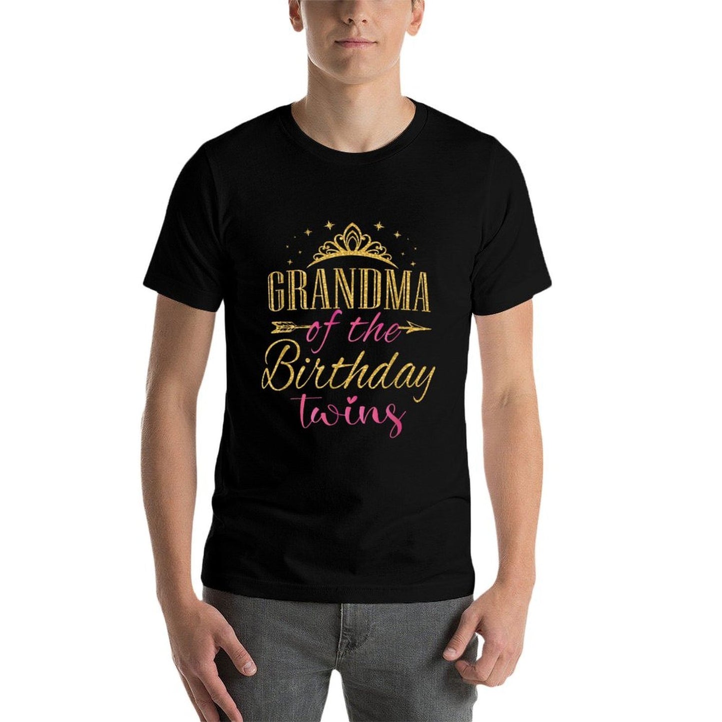 Grandma Of The Birthday Twins Kids Party Comfortable T-Shirt