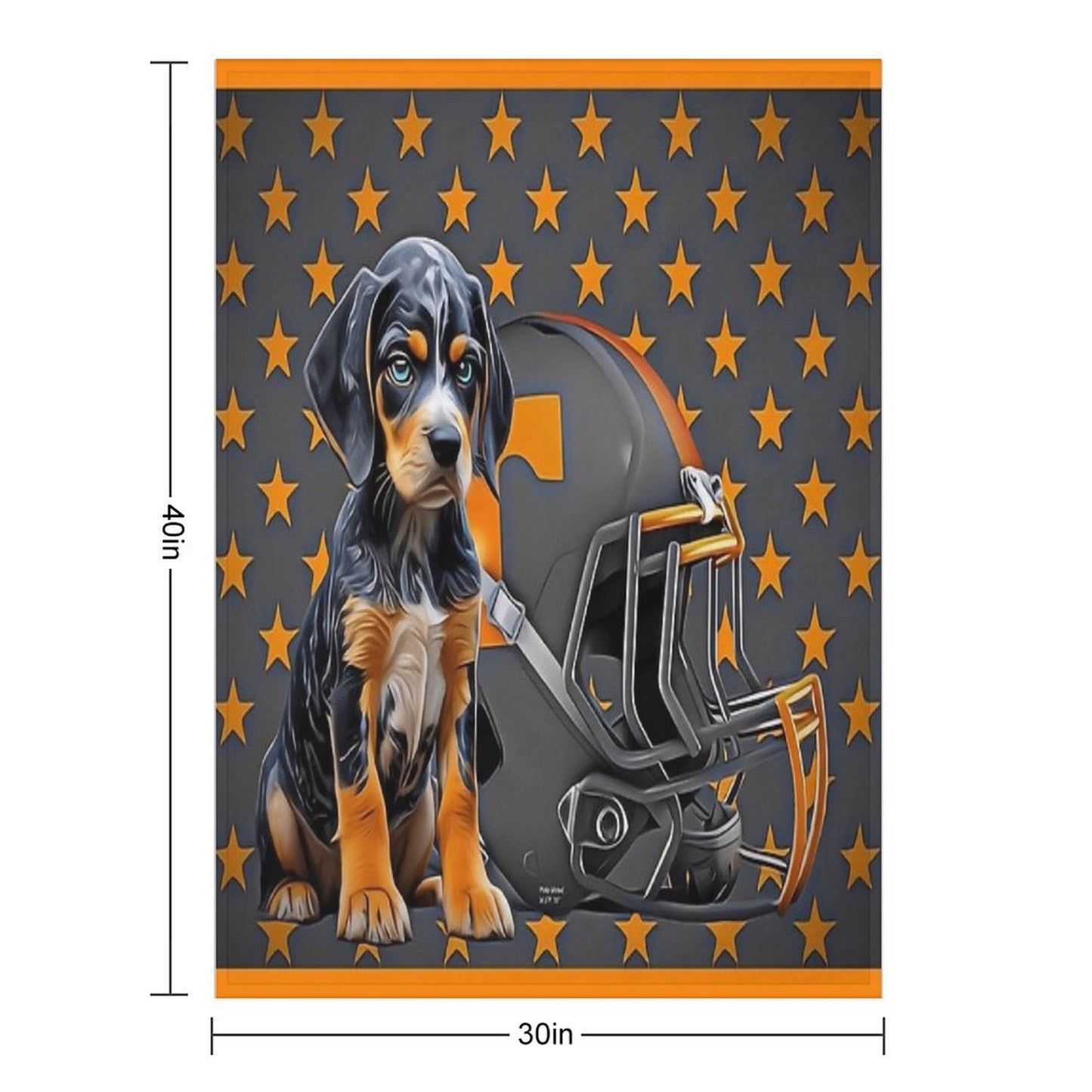 Tennessee Bluetick - Orange Stars Gift-ready Throw Blanket