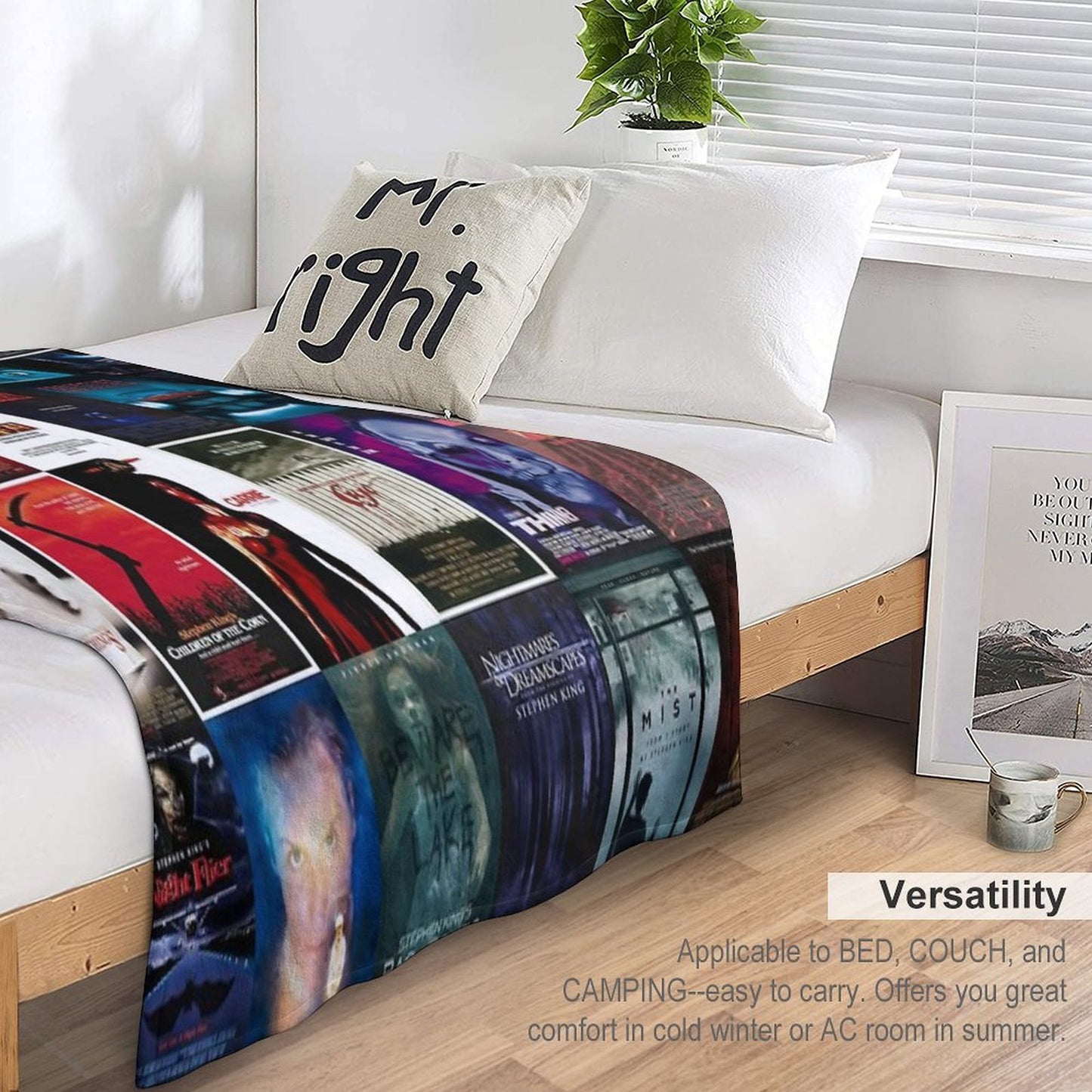 Stephen King Movie Posters Collection Eco-conscious Throw Blanket