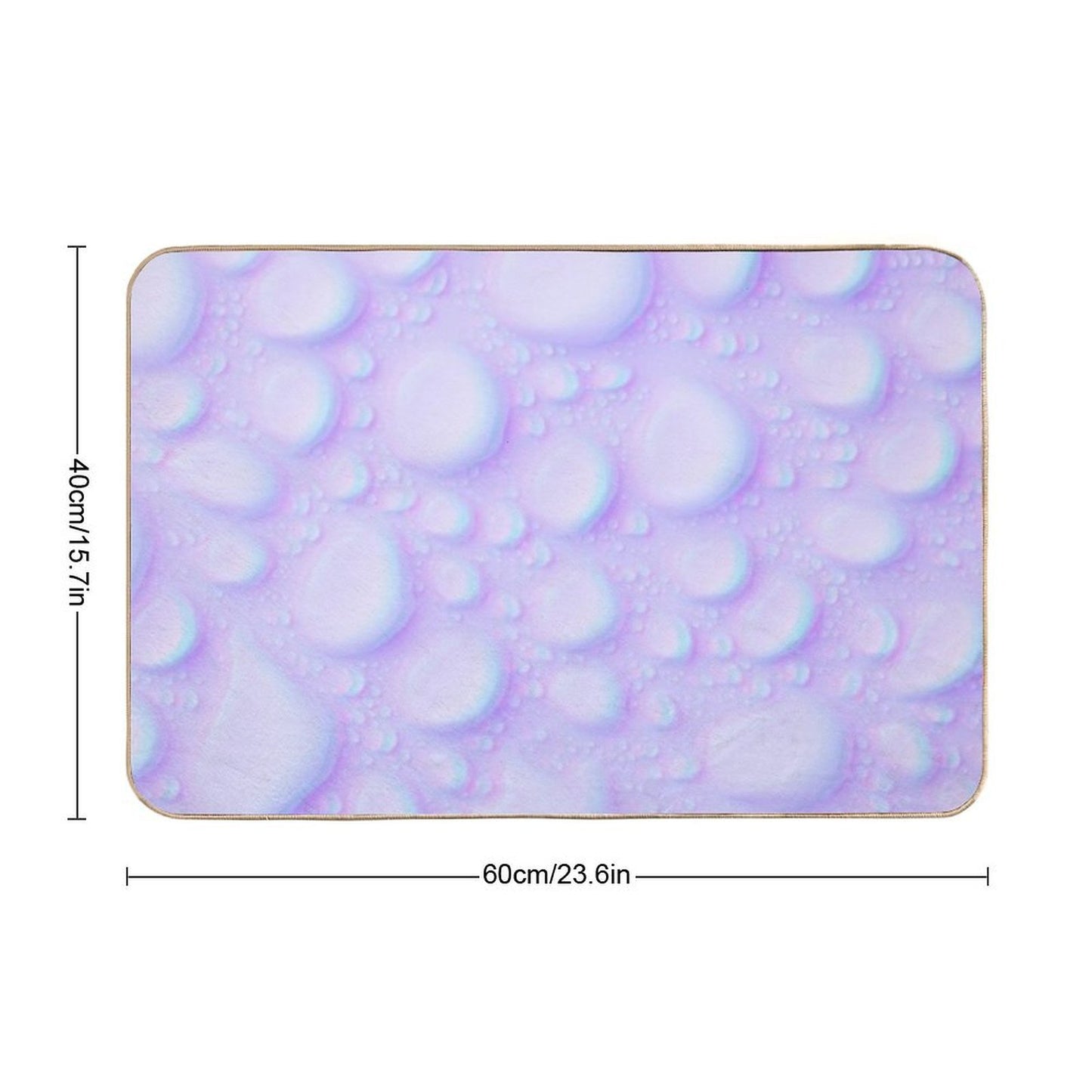 Lavender Glitch Drops Long-Lasting Bath Mat