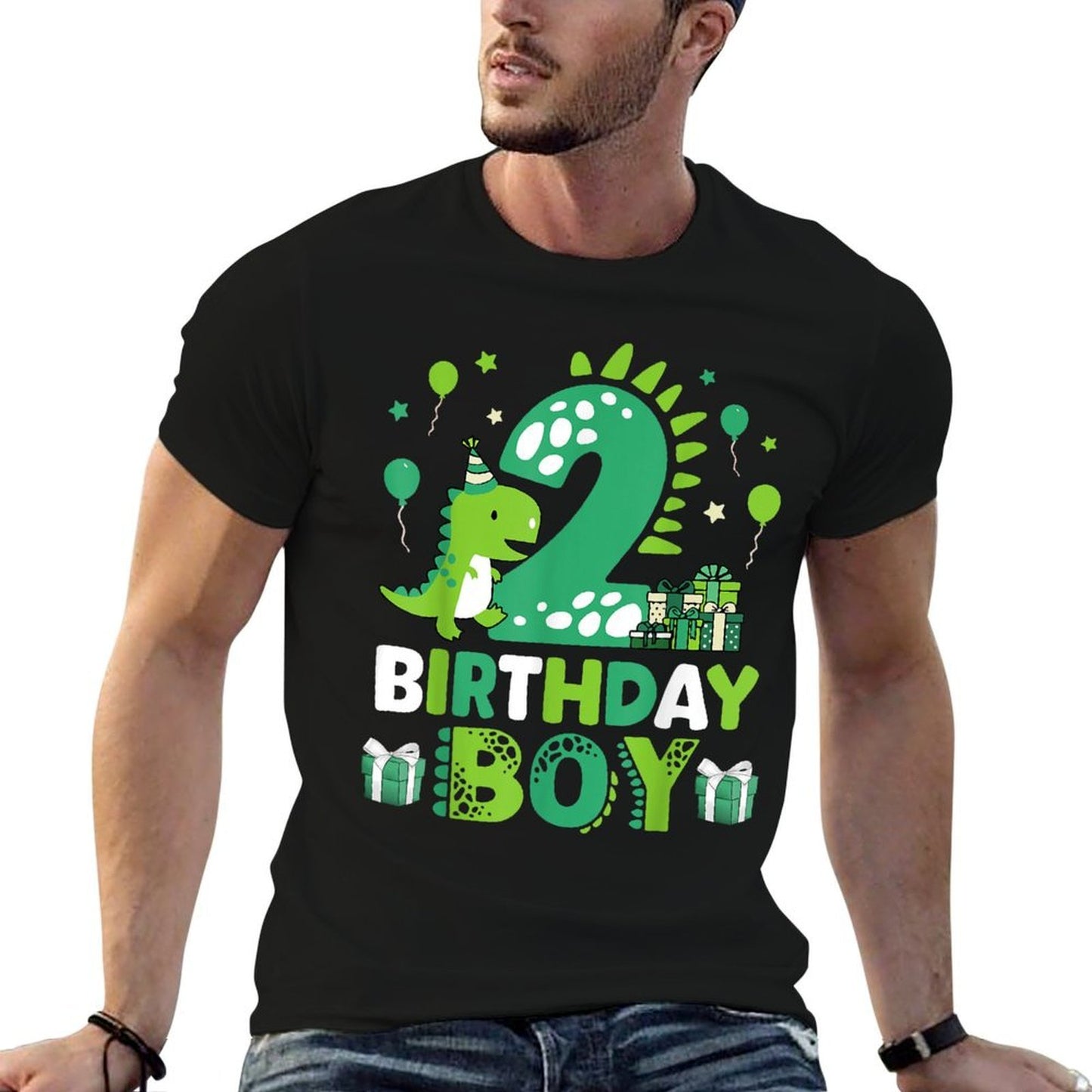 Two Rex 2nd Birthday Second Dinosaur 2 Year Old Versatile T-Shirt