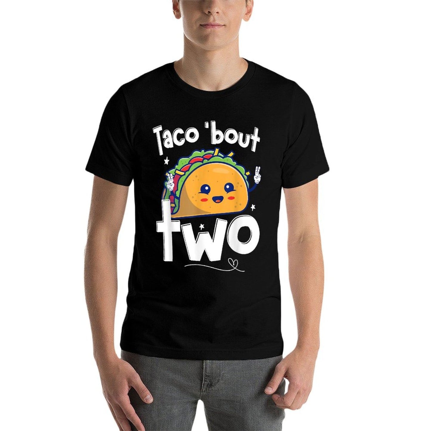 Cute 2 Year Old Boys Girls 2nd Second Birthday Taco Bout Two High-quality Stitching T-Shirt