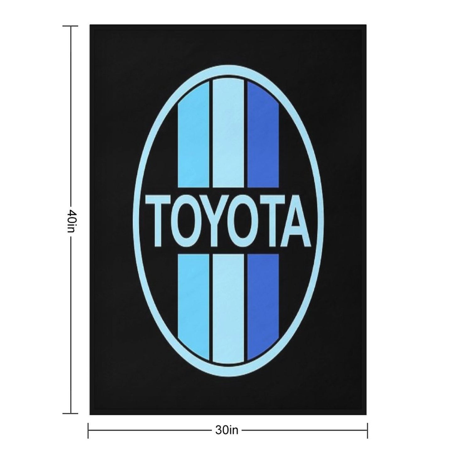 Triple Blue Toyota All-season Throw Blanket