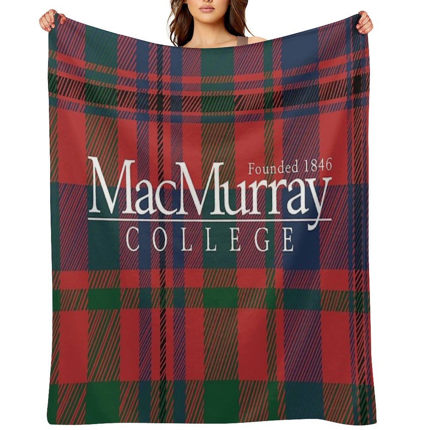 MacMurray College Tartan Sustainable Throw Blanket