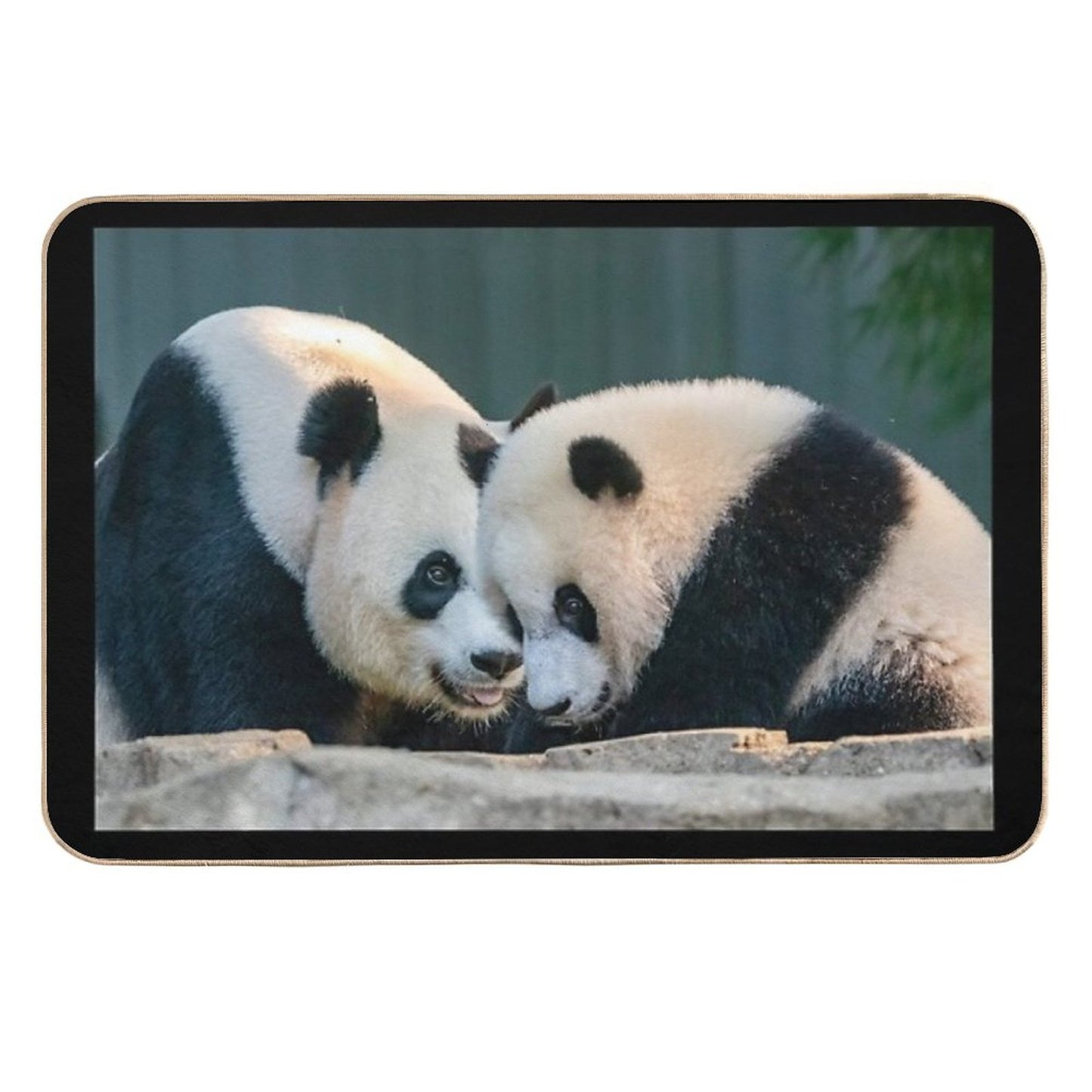 Mei Xiang And Xiao Qi Ji at The Smithsonian's National Zoo Rapid-Drying Bath Mat