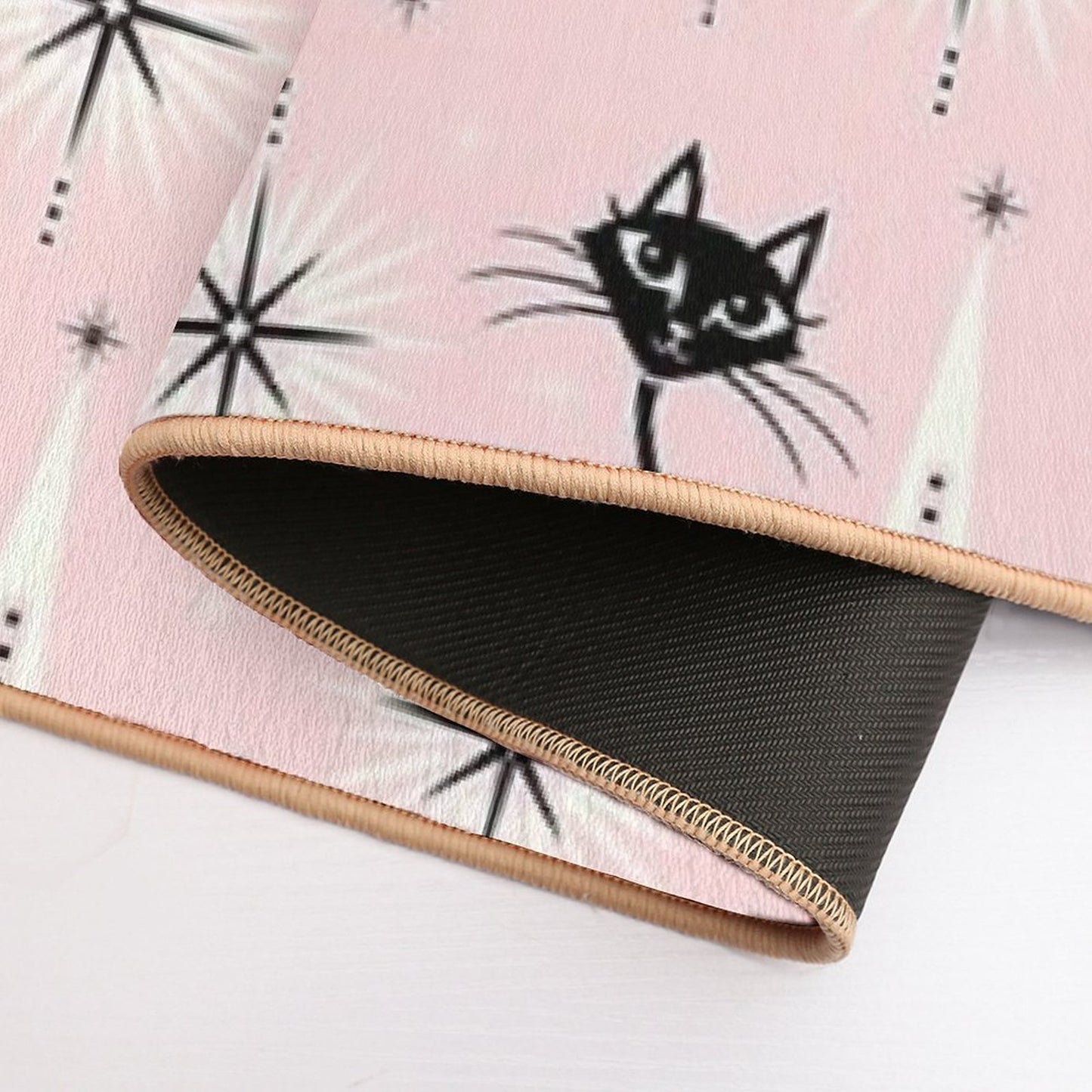 Mid Century Meow Retro Atomic Cats Multi-Purpose Bath Mat