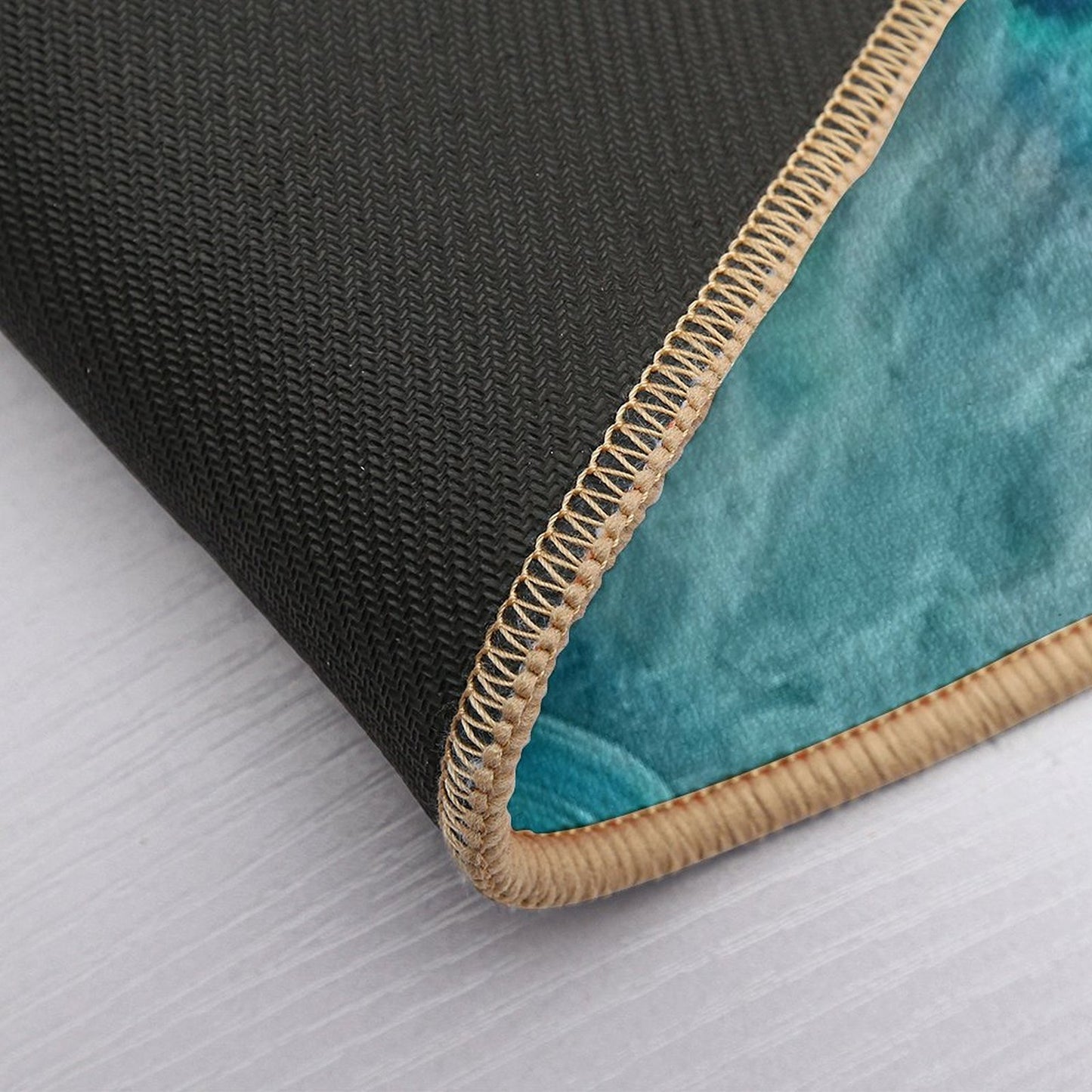 Turquoise Teal Agate Stone Eco-Friendly Bath Mat
