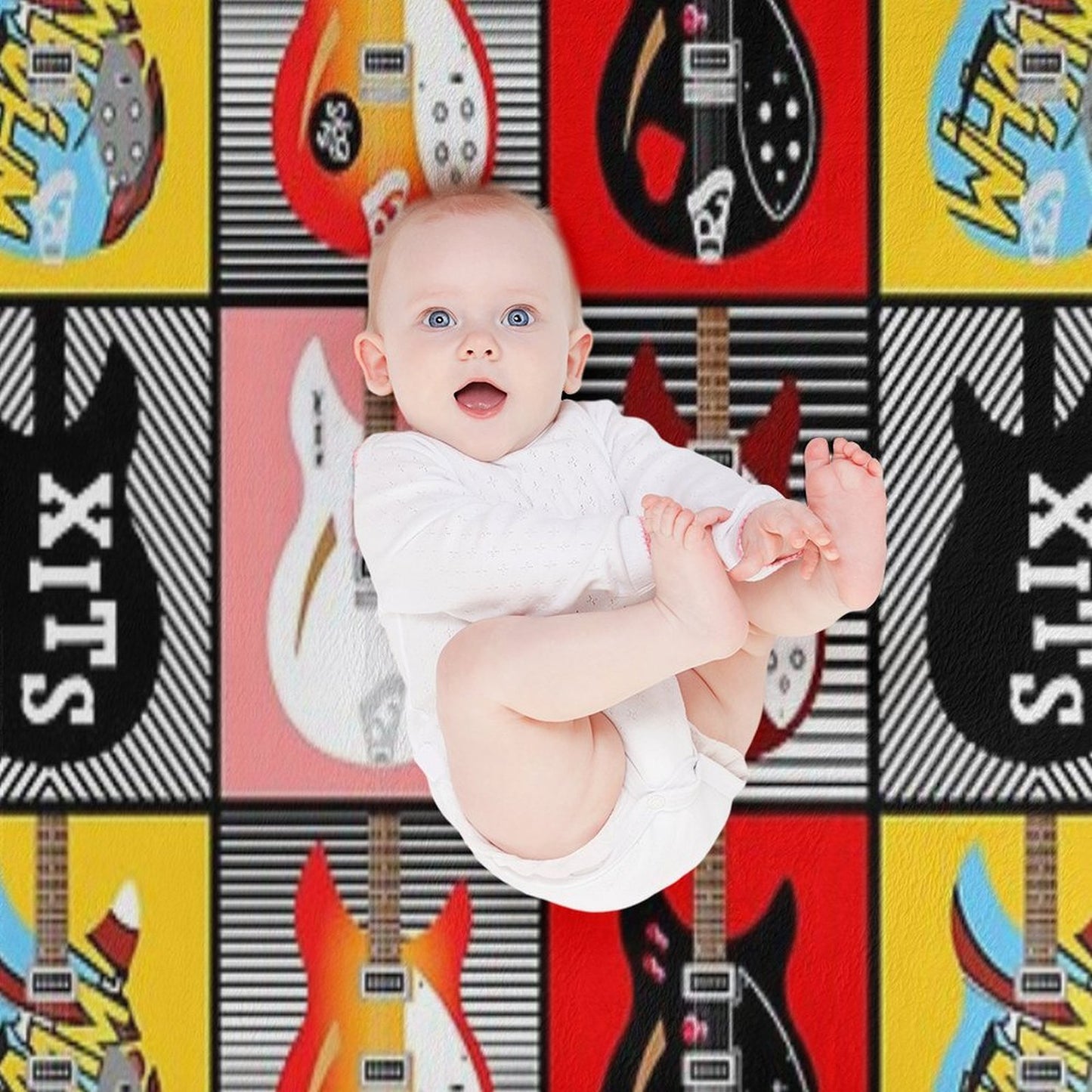 Paul Weller's Rickenbackers Sustainable Throw Blanket