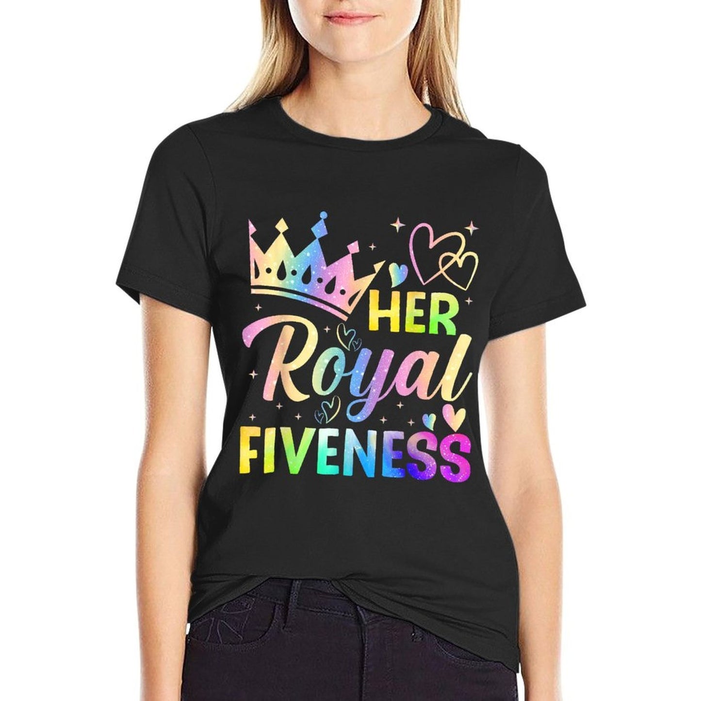Her Royal Fiveness 5th Birthday 5 Years Old for Girls Eco-friendly Material T-Shirt