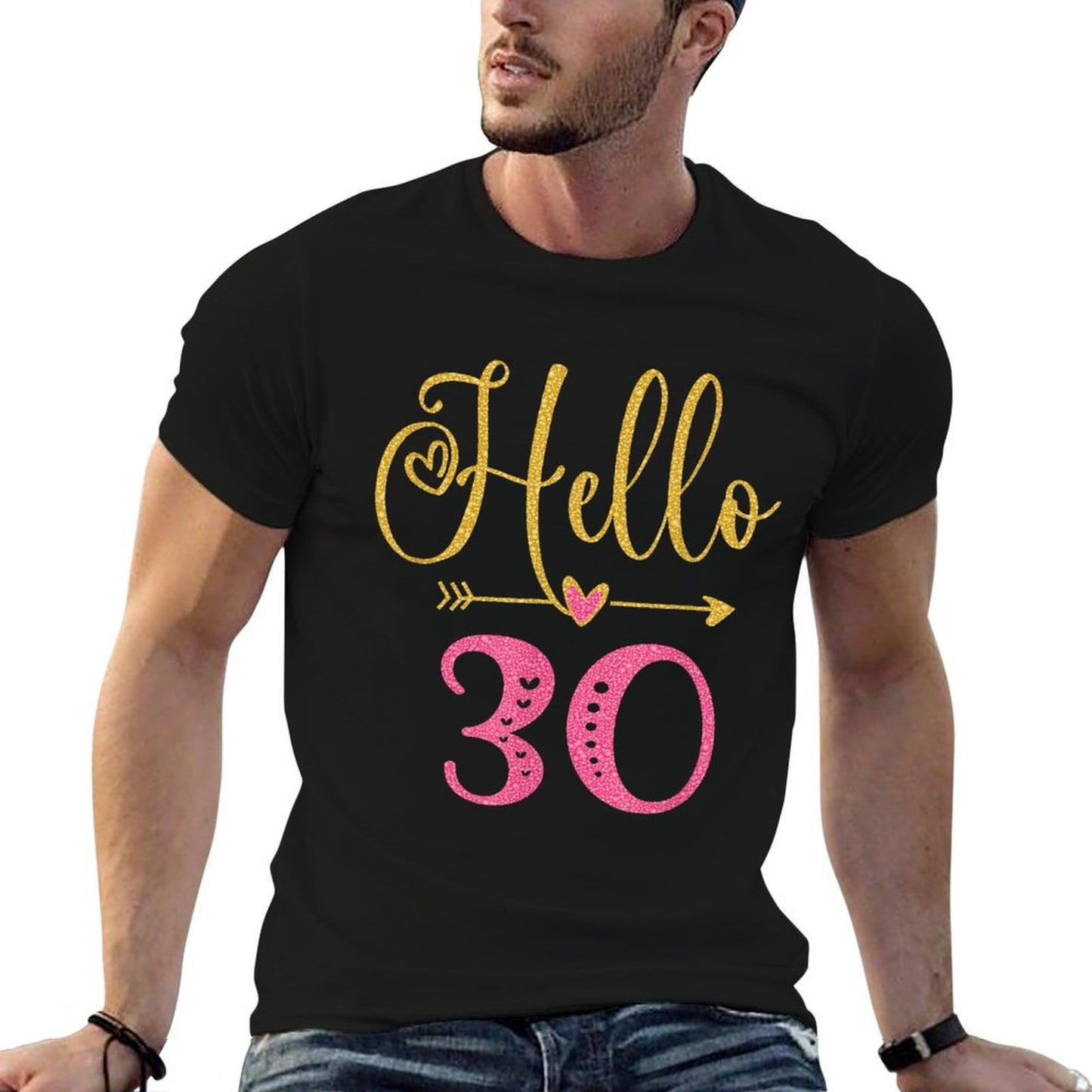Hello 30 Years Old Women's 30th Birthday Oversized Silhouette T-Shirt