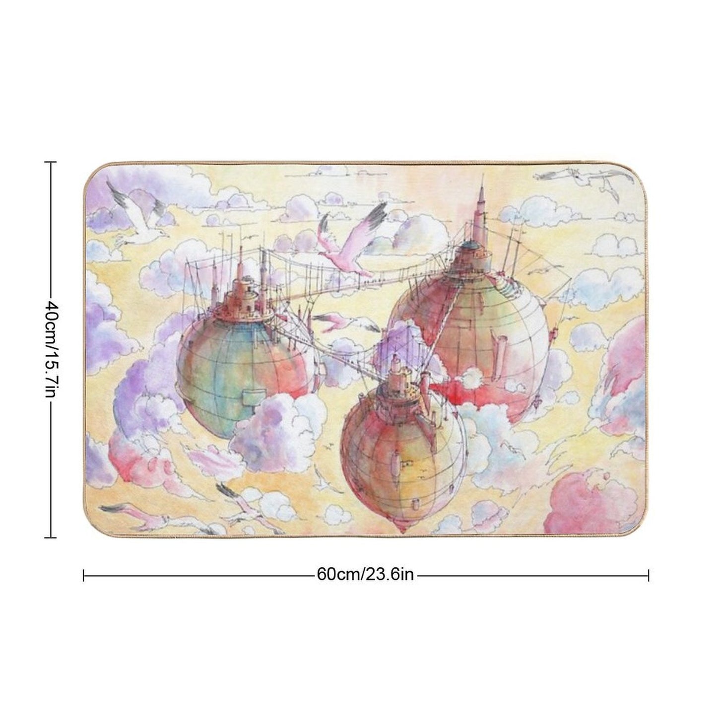 Three Worlds Dirt-Trapping Bath Mat