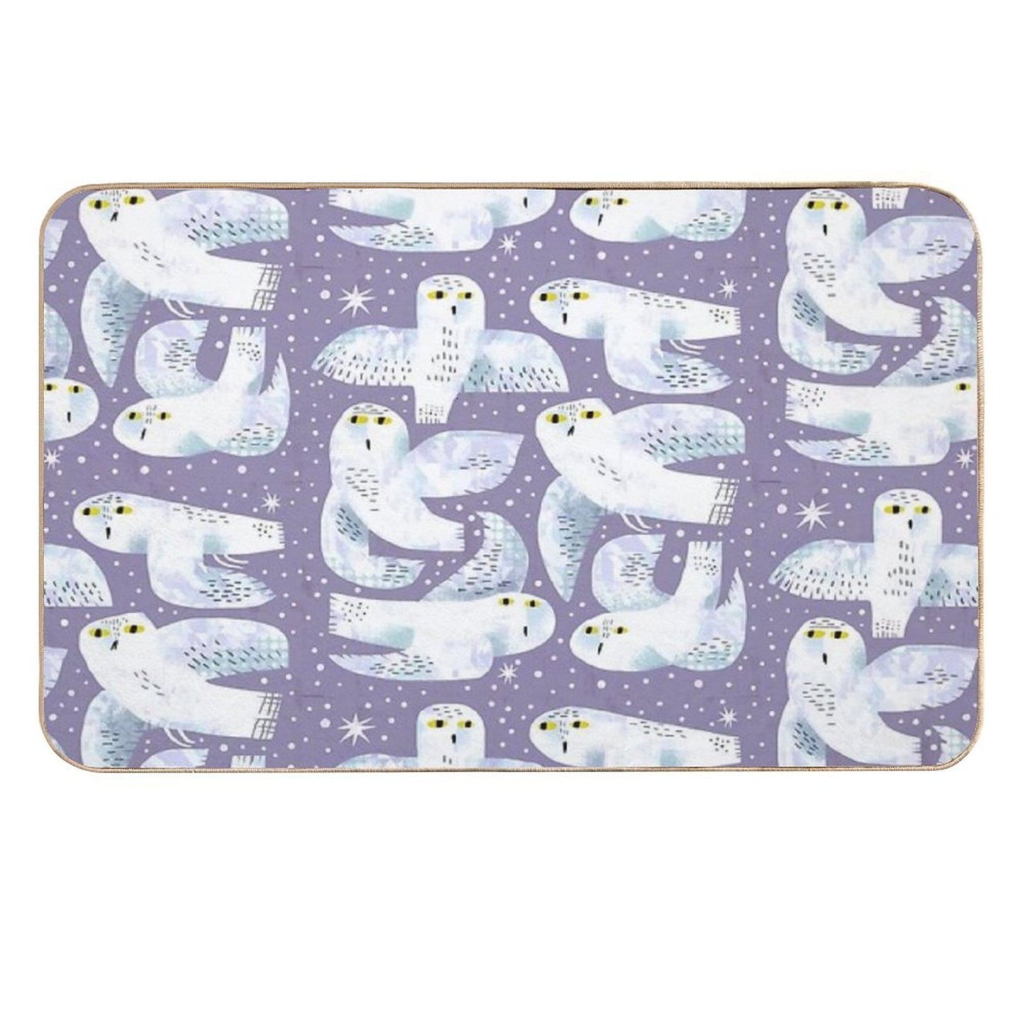 Snowy Owls Repositionable Bath Mat