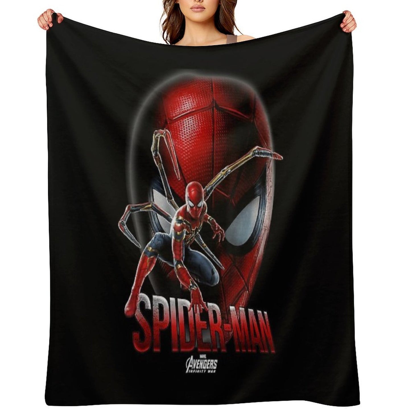 No Way Home Game Face Graphic Plush Throw Blanket