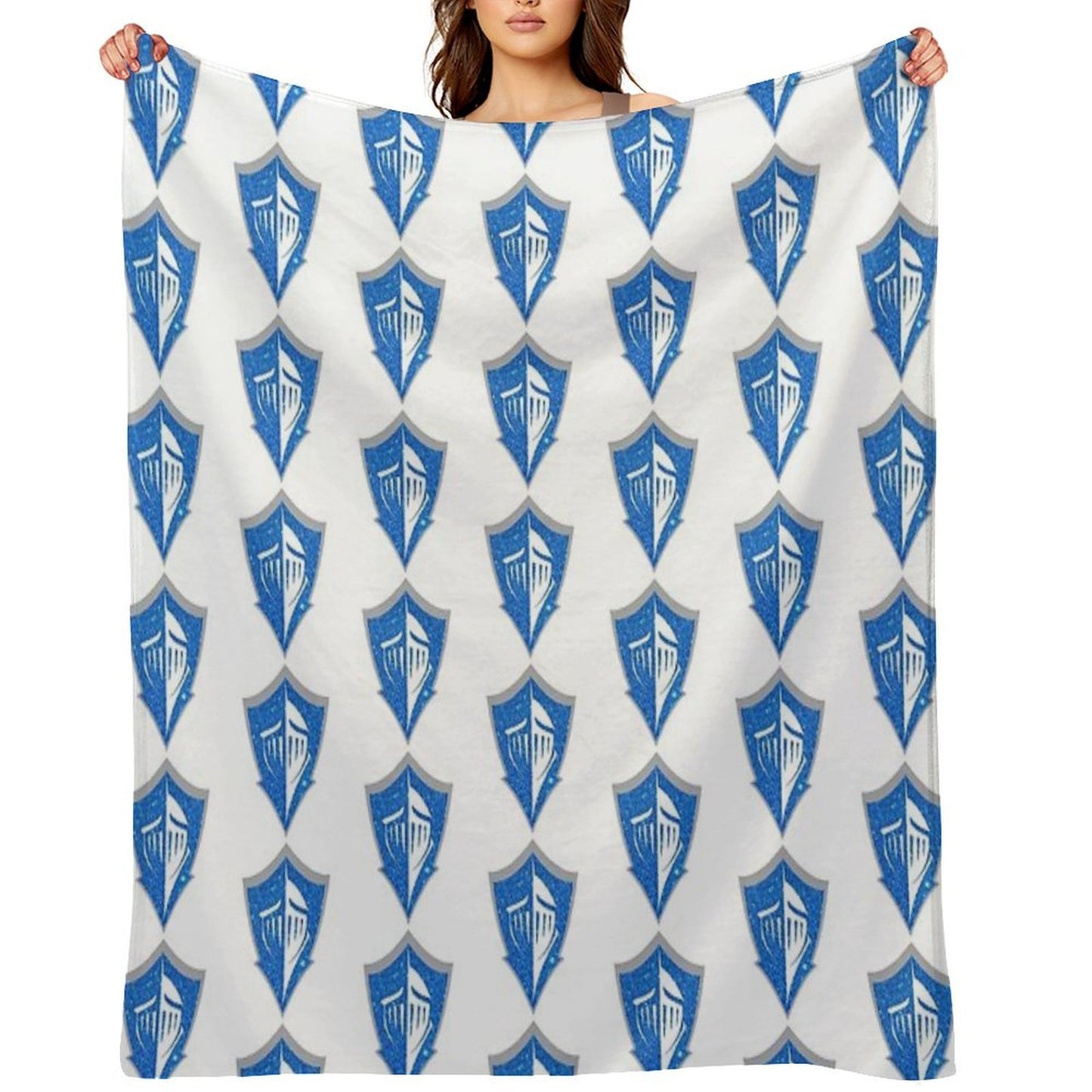 Lynn University Sparkle Logo Plush Throw Blanket