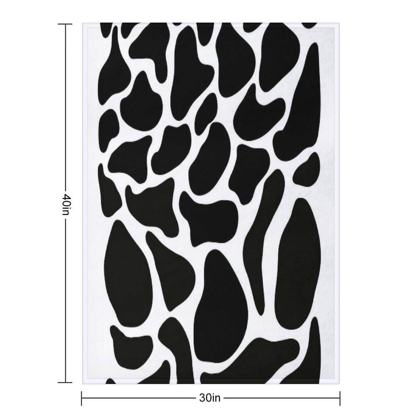Black And White Caw Pattern. Machine-washable Throw Blanket
