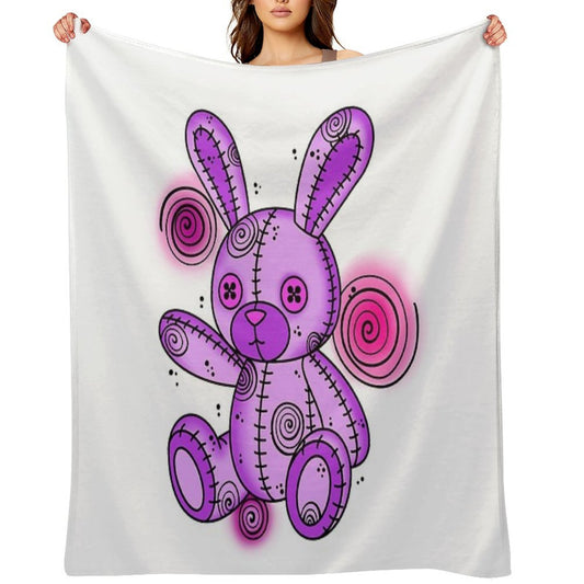 Voodoo Bunny Plushie Plush Throw Blanket