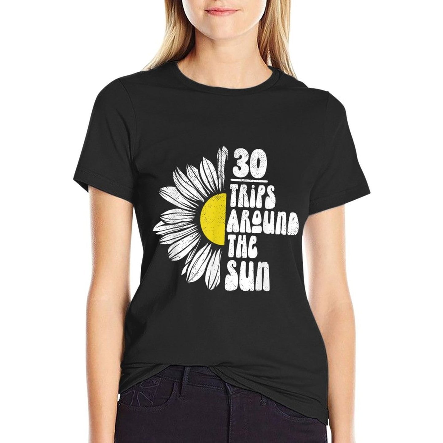 Thirty Trips Around The Sun 30 Year Old Retro 30th Birthday Eco-friendly Material T-Shirt