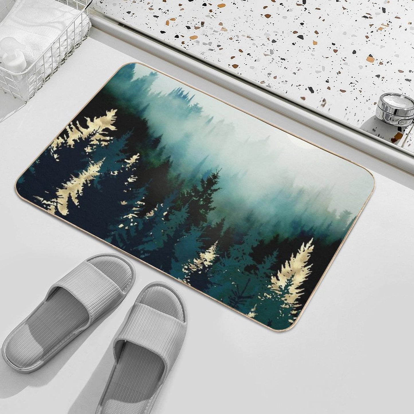 Forest Glow Repositionable Bath Mat