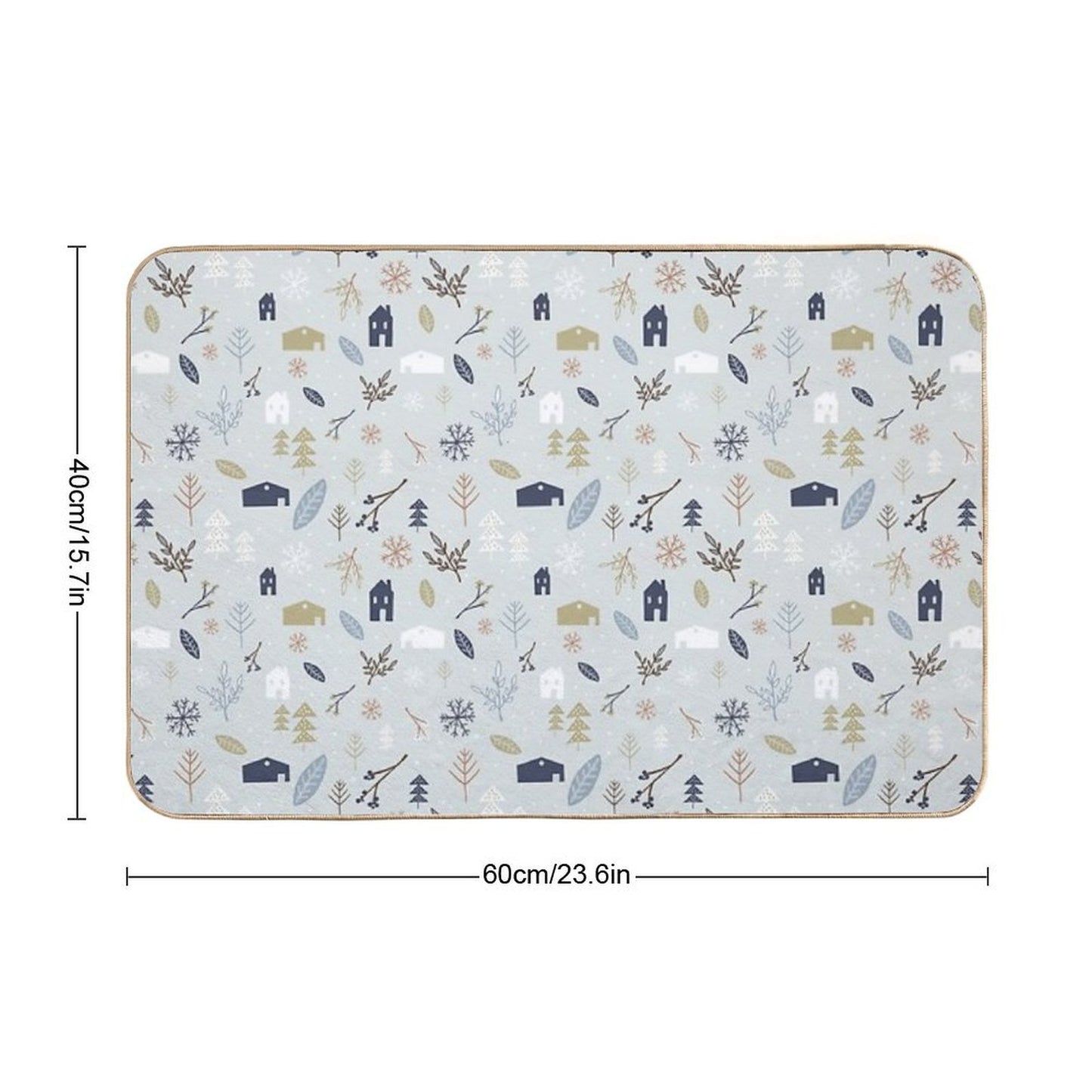 Winter Village Dirt-Trapping Bath Mat