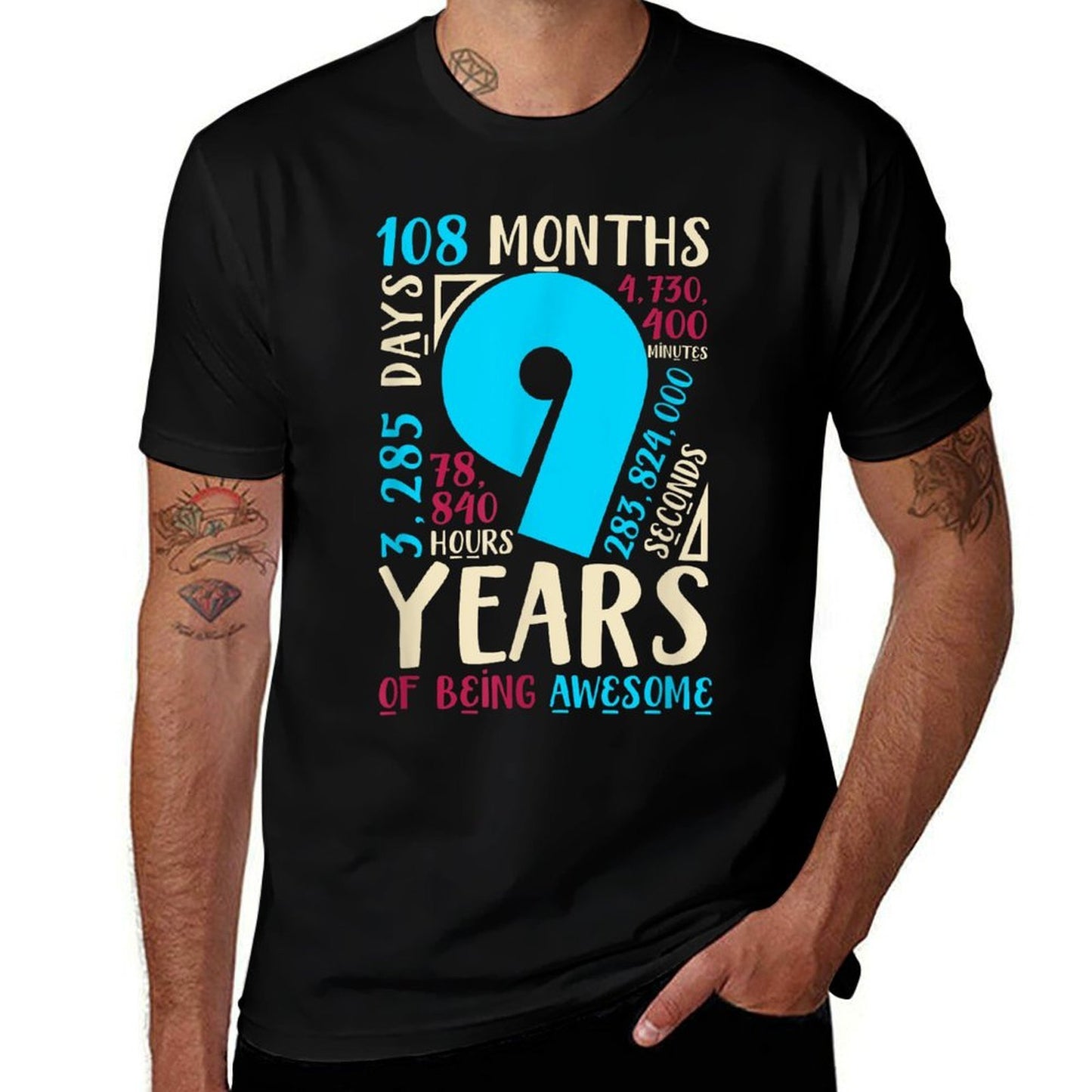 9th Birthday Gifts Son Daughter Nine 9 Years Old Moisture-wicking T-Shirt
