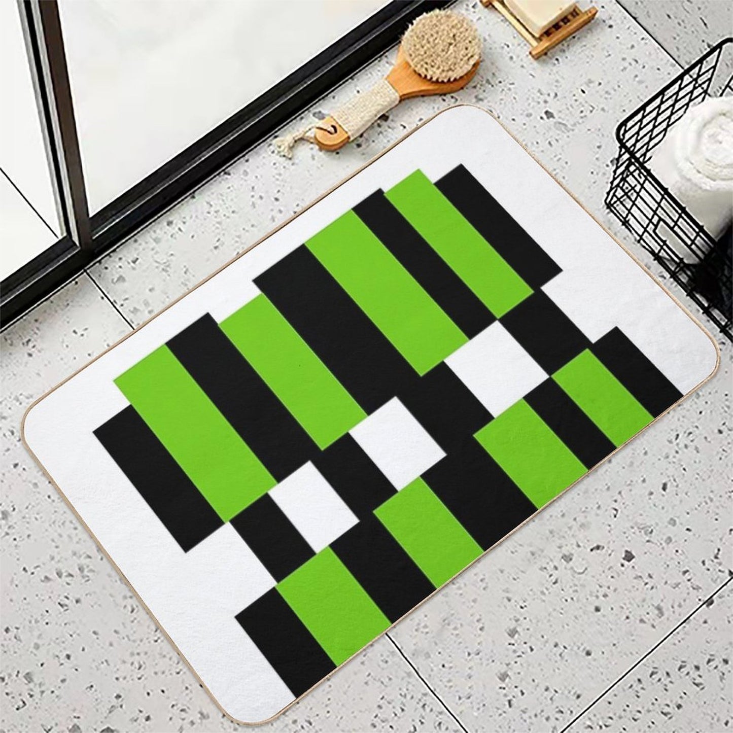 Geometric Pattern Anti-Trip Bath Mat
