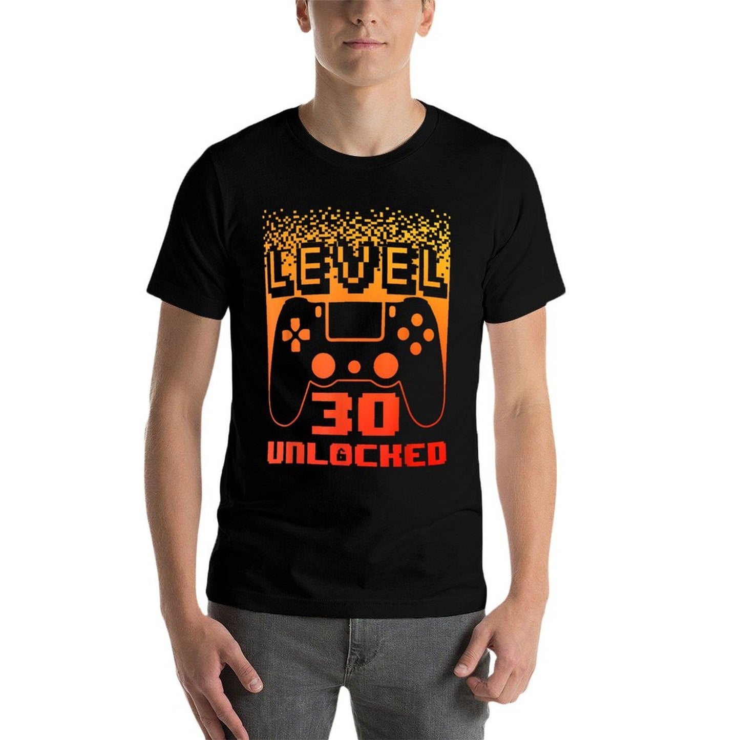 30th Birthday For Men Level 30 Unlocked Gamer 30 Year Old Durable T-Shirt