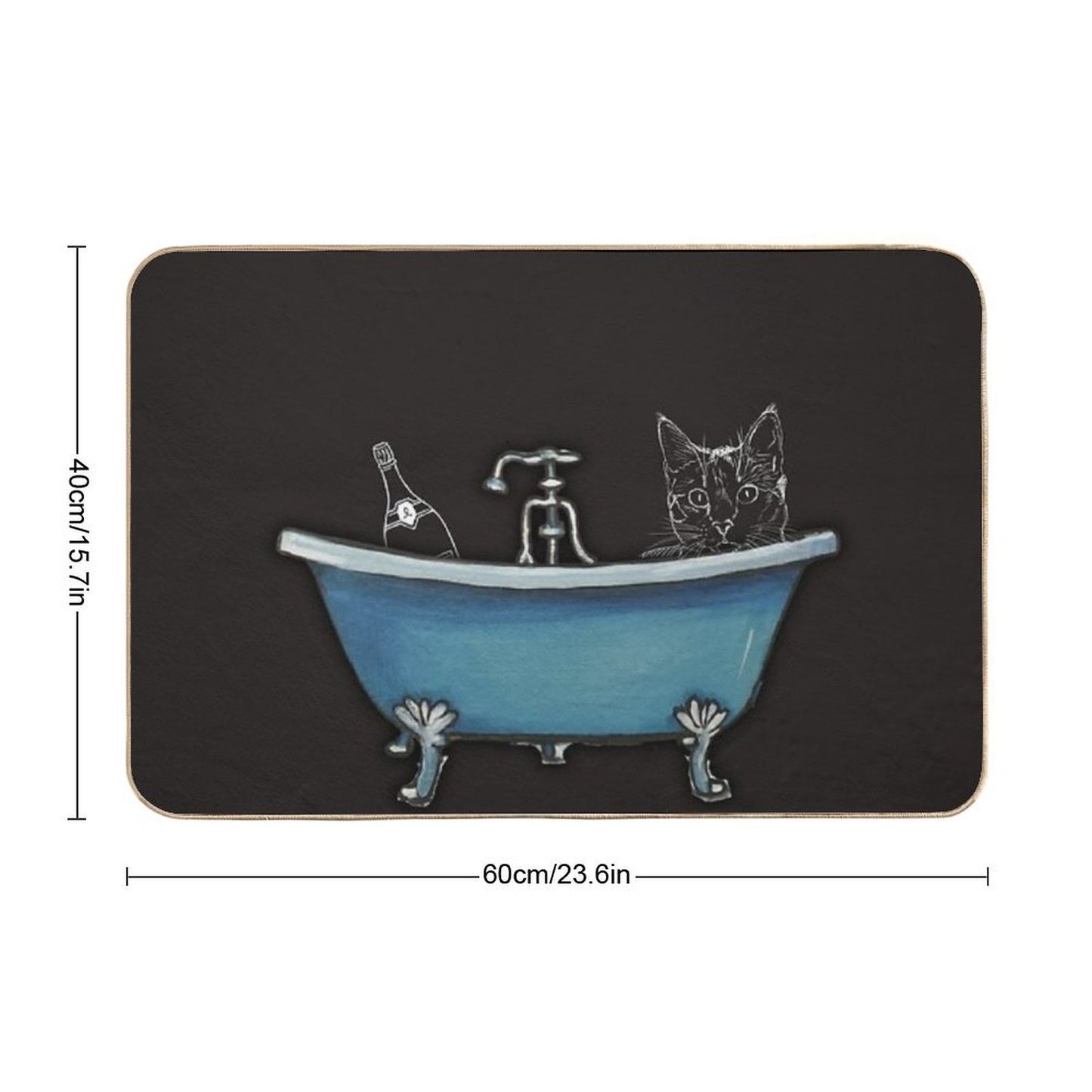 Cat Take A Bath Toxin-Free Bath Mat