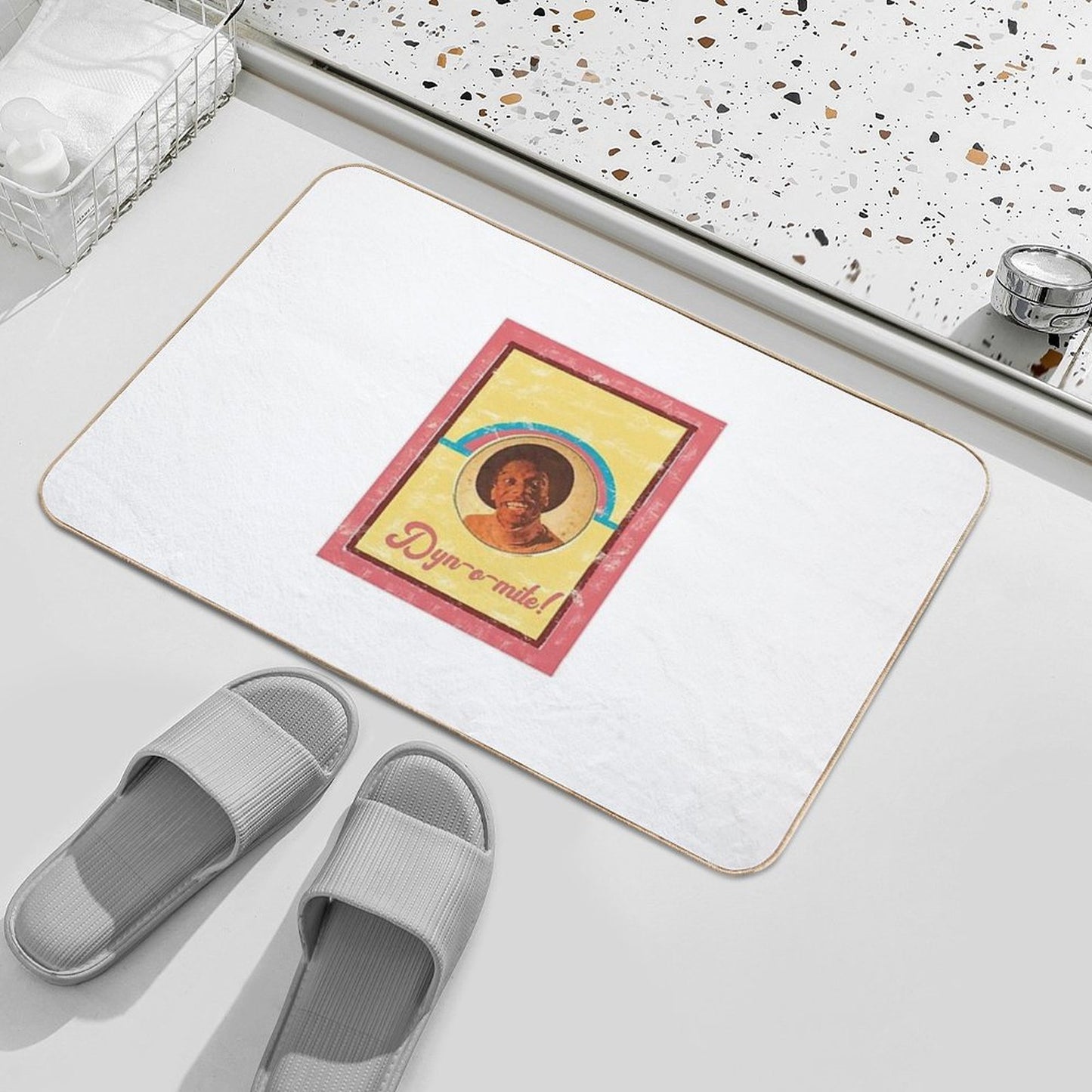 Vintage Retro T-ShirtJJ Dynomite Retro Tv Show Non-Slip Bath Mat