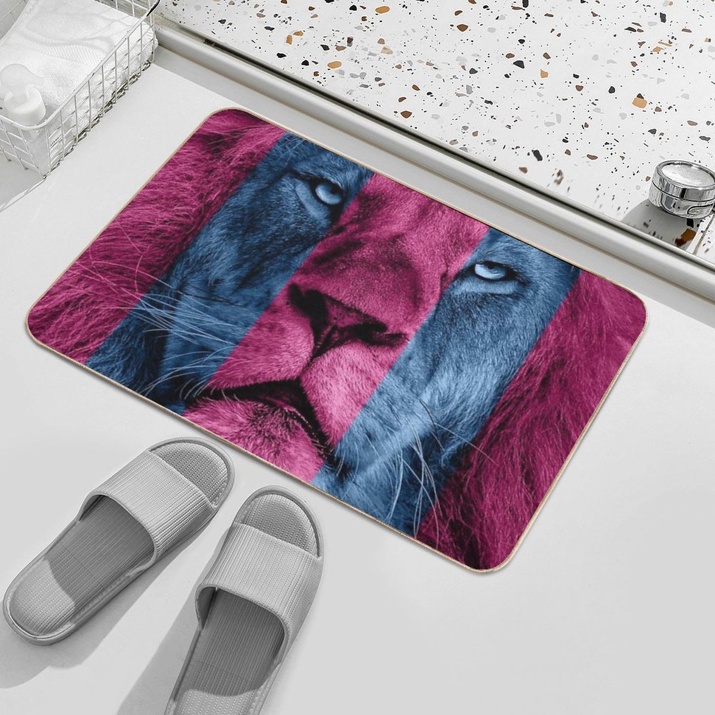 Aston Villa Lion Toxin-Free Bath Mat