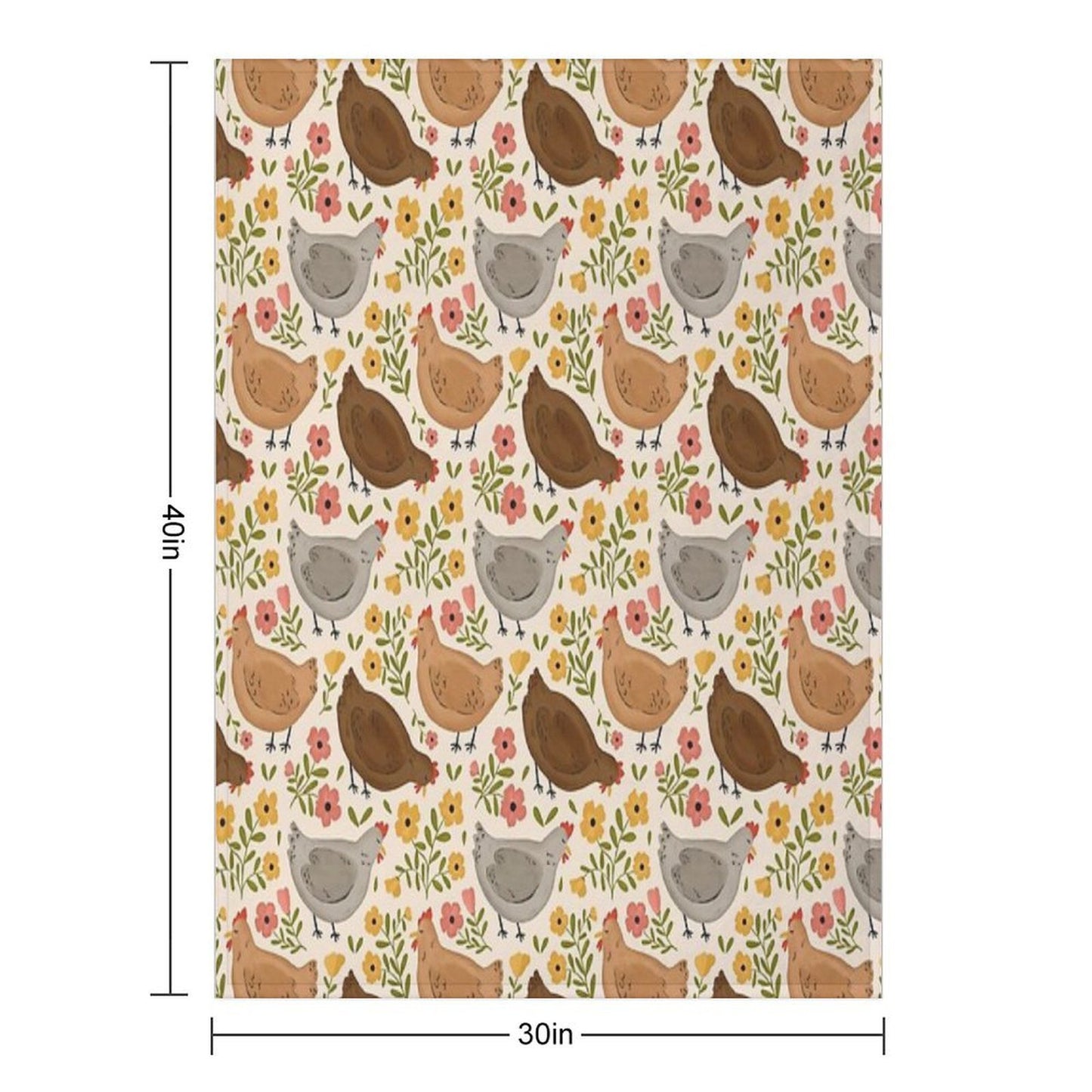 Springtime Chickens Eco-conscious Throw Blanket