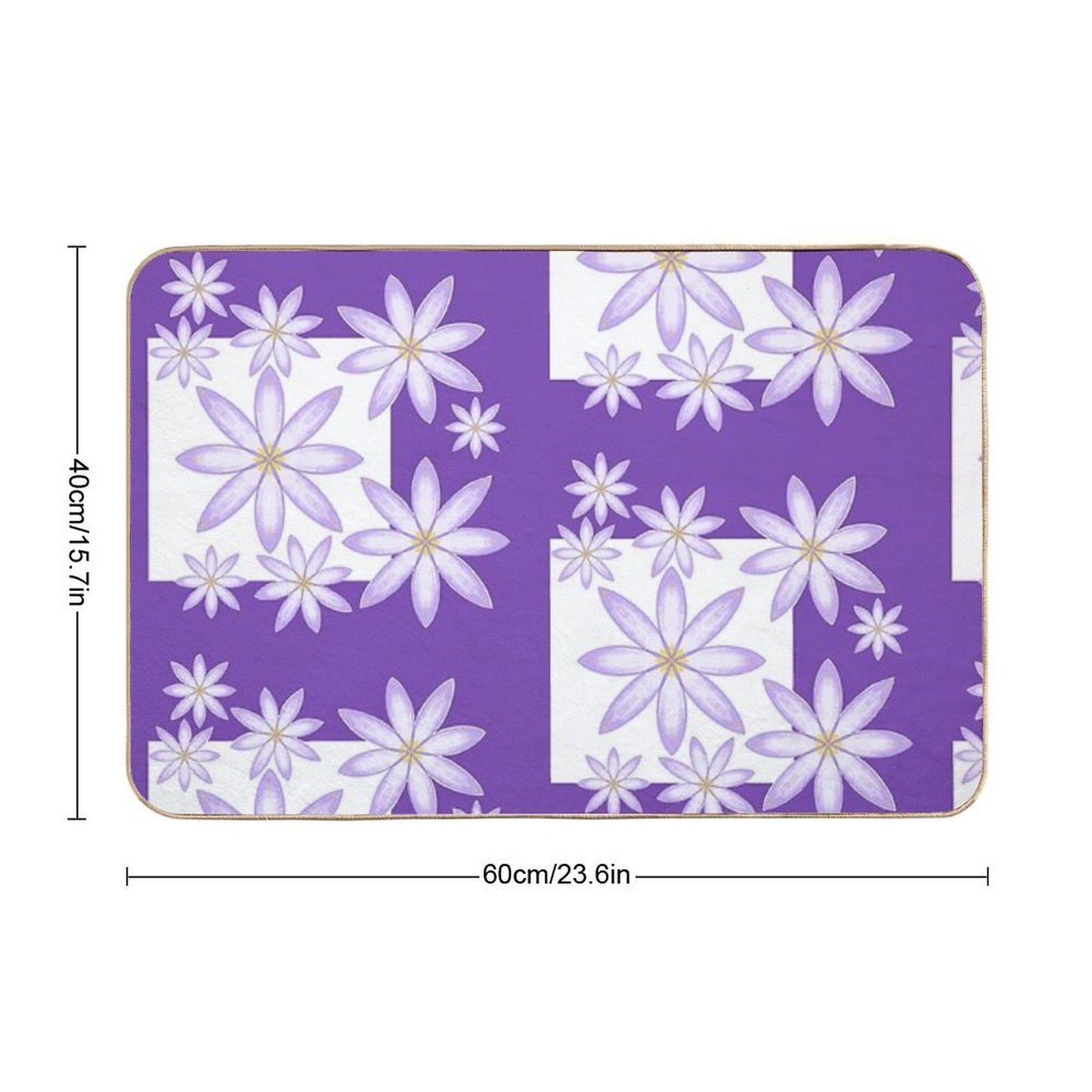 Star Jasmine Slip-Resistant Bath Mat