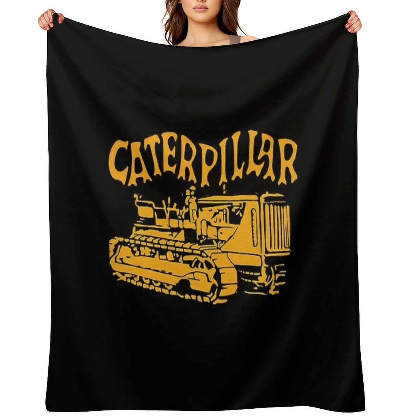 Caterpillar Bulldozer Lightweight Throw Blanket