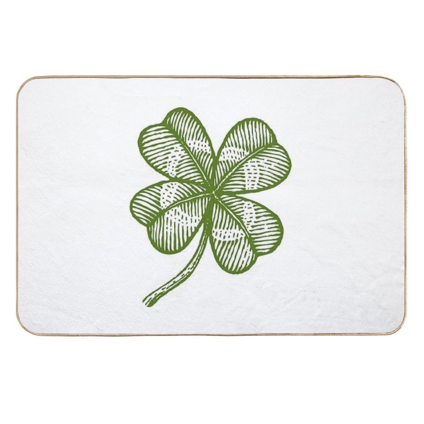 Vintage Lucky Clover Slip-Resistant Bath Mat
