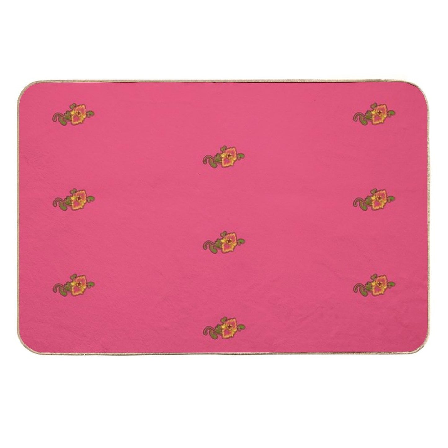 Floral Chest Flower Tattoo Easy Maintenance Bath Mat