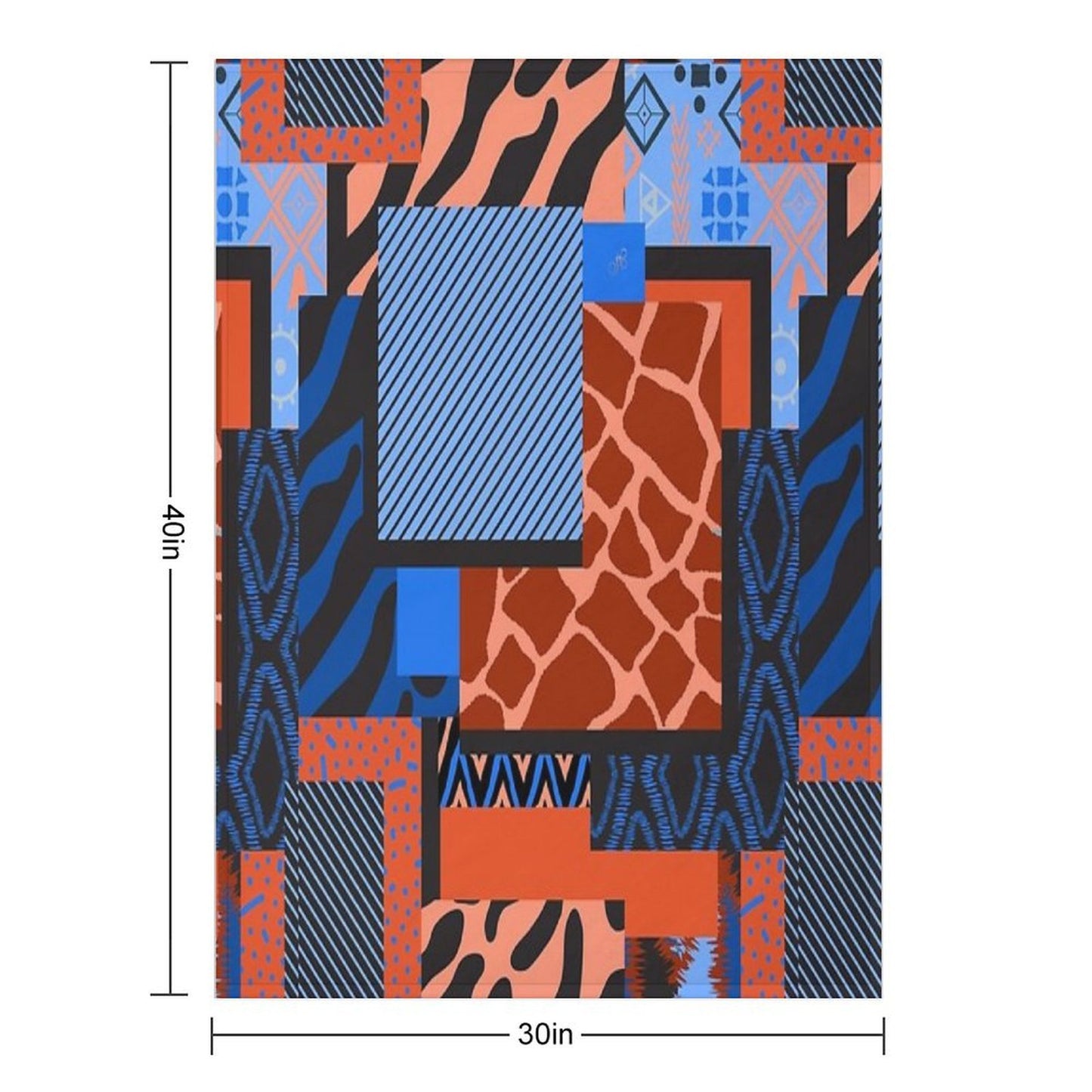 Square Prints Comfort Throw Blanket