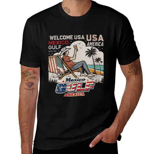 Womens Mexico Gulf America USA American America Retro Vintage  Durable T-Shirt
