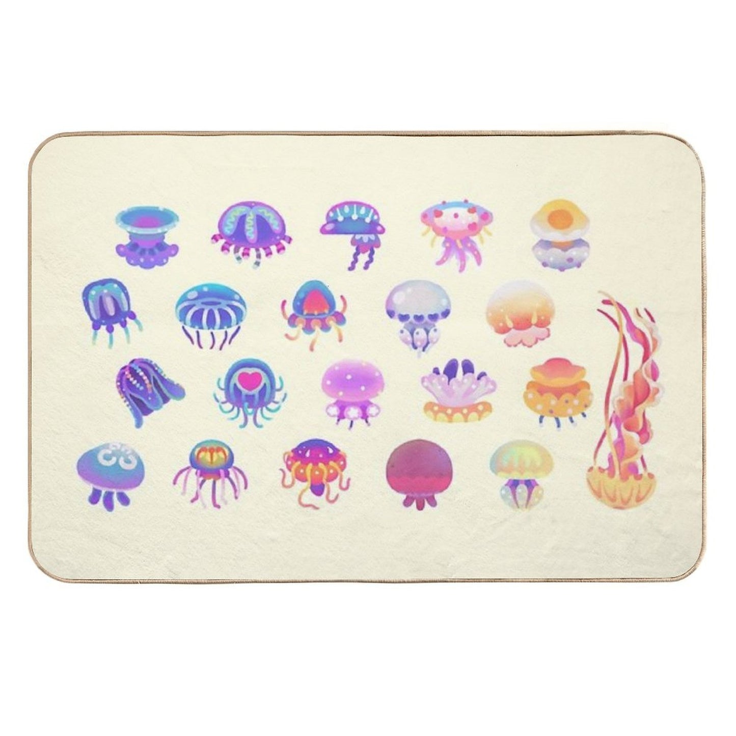 Jellyfish Day - Pastel Toxin-Free Bath Mat