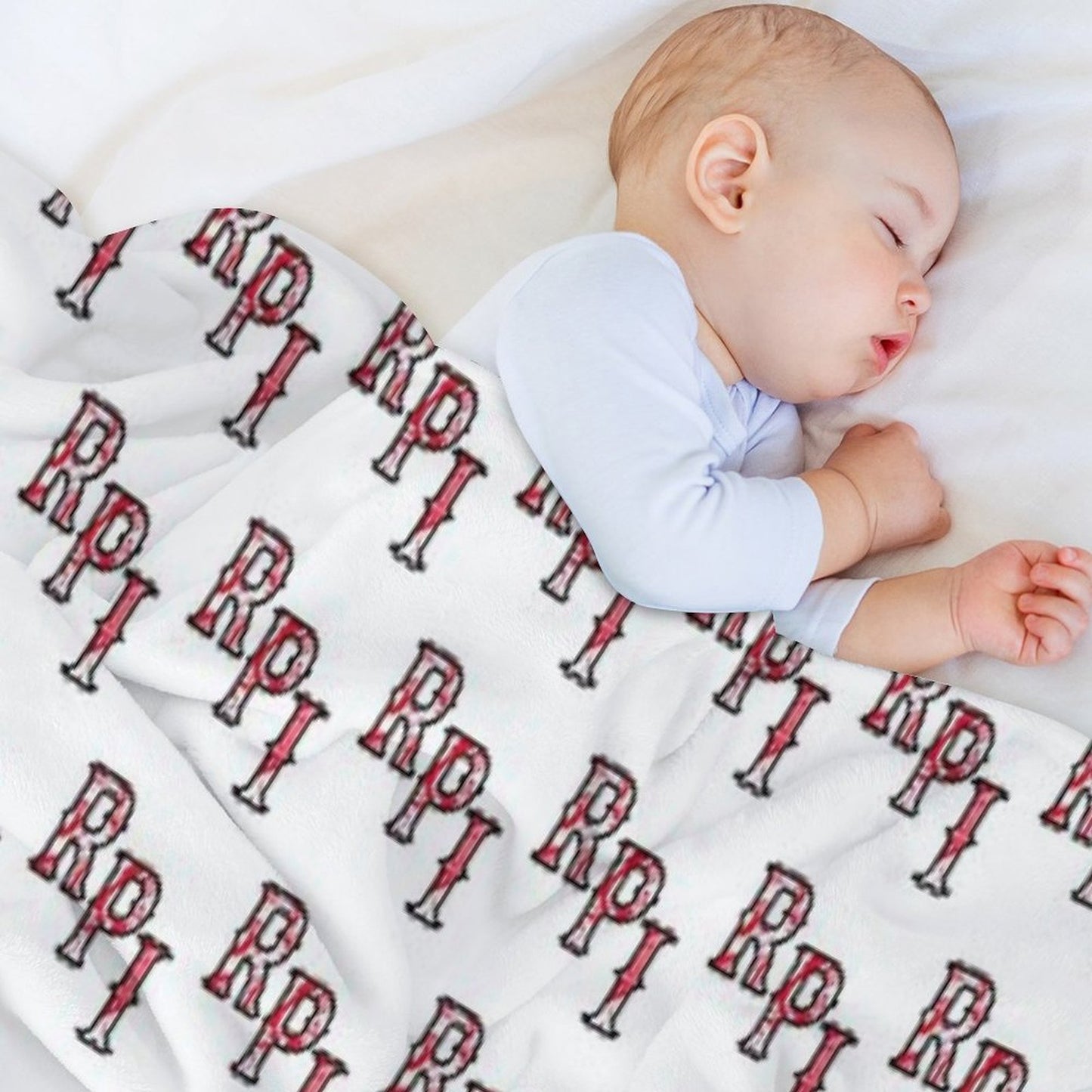 RPI Logo Travel-friendly Throw Blanket