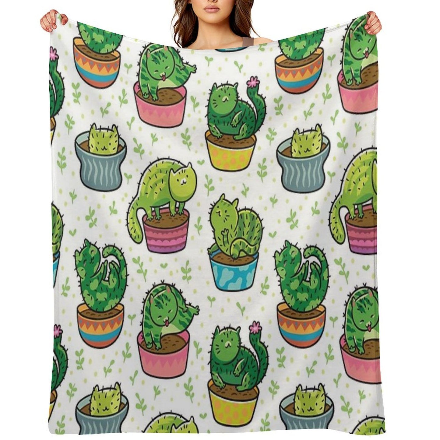 Catcus Lightweight Throw Blanket