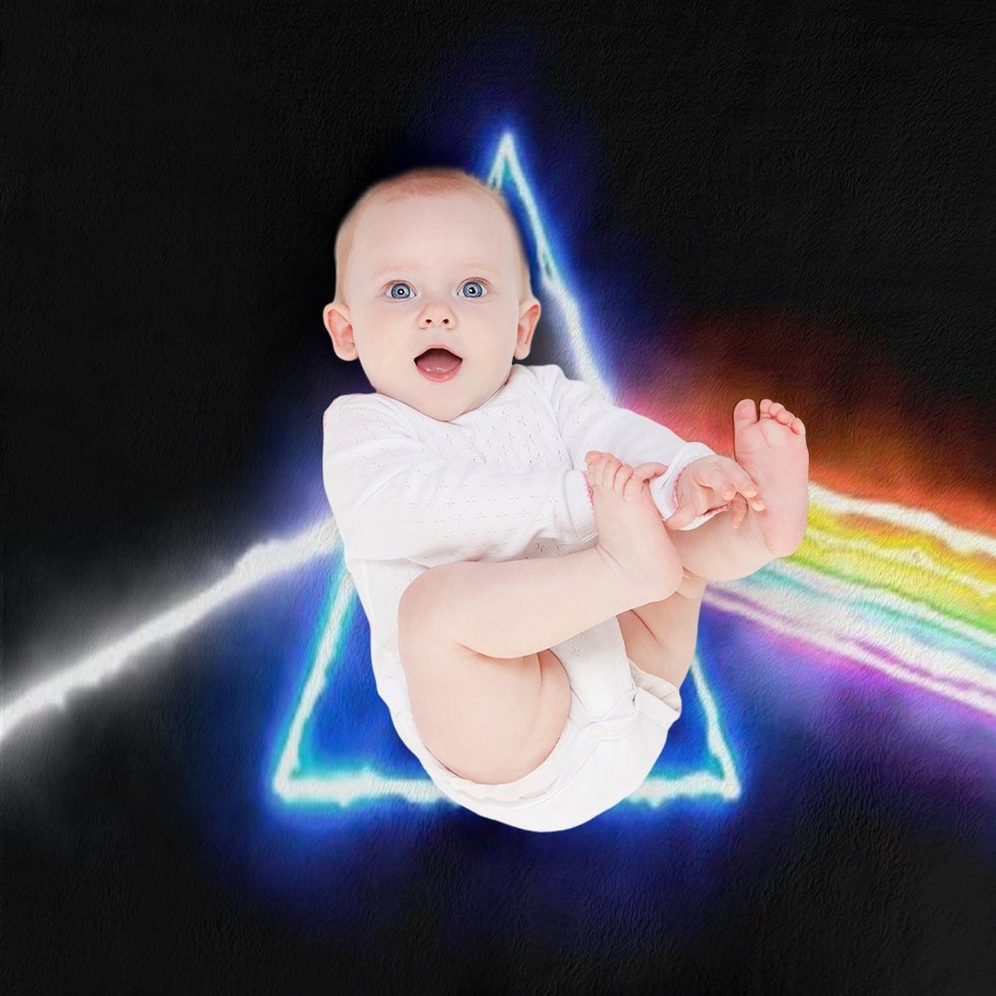 Pink Floyd Dark Side of The Moon Style Prism Rainbow Colors Multi-functional Throw Blanket