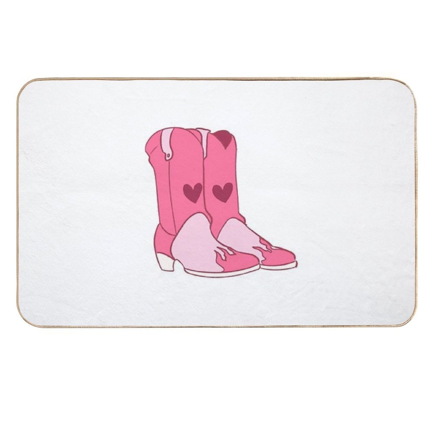 Cowboy Cowgirl Pink Boots Multi-Purpose Bath Mat