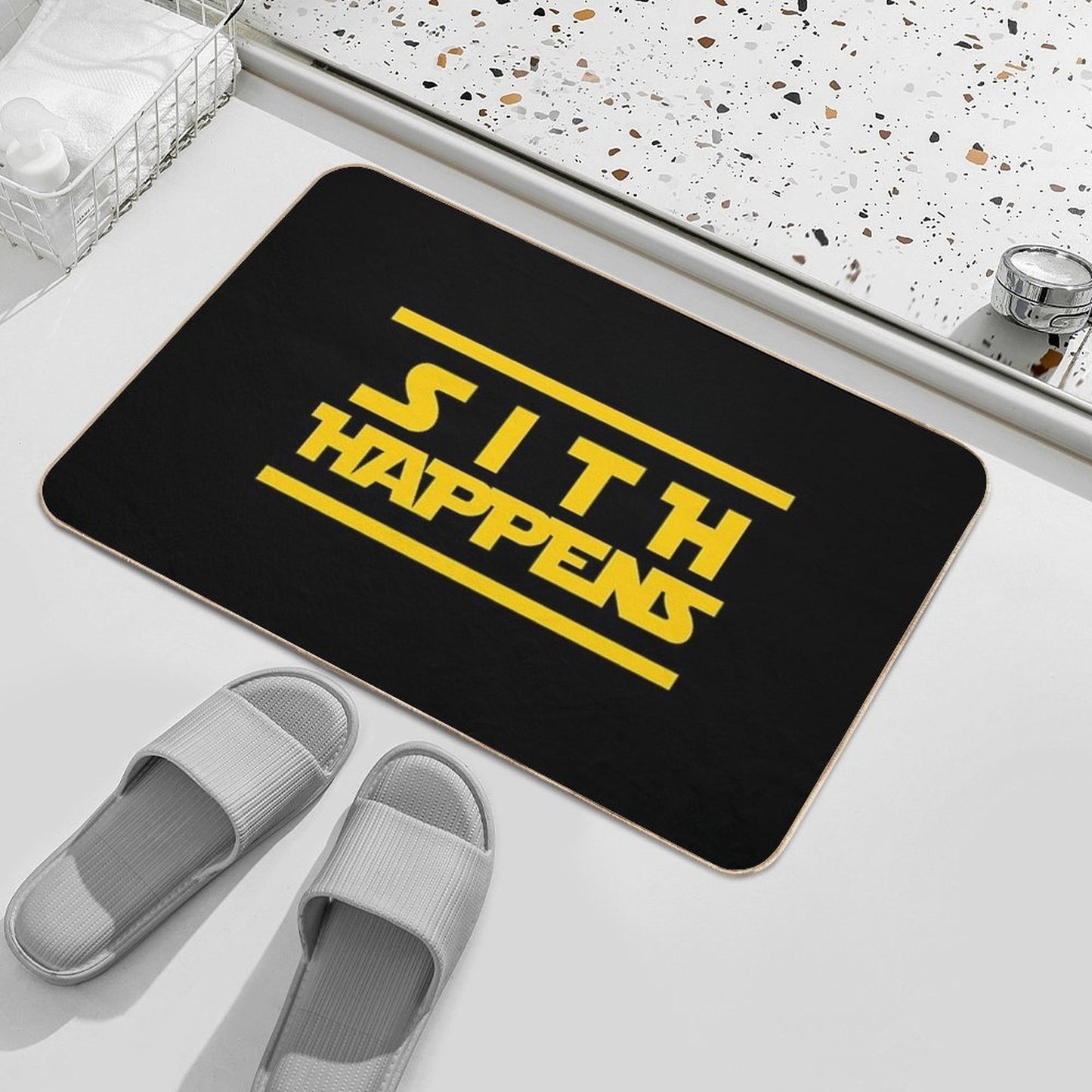 The SITH HAPPENS Design Easy Maintenance Bath Mat